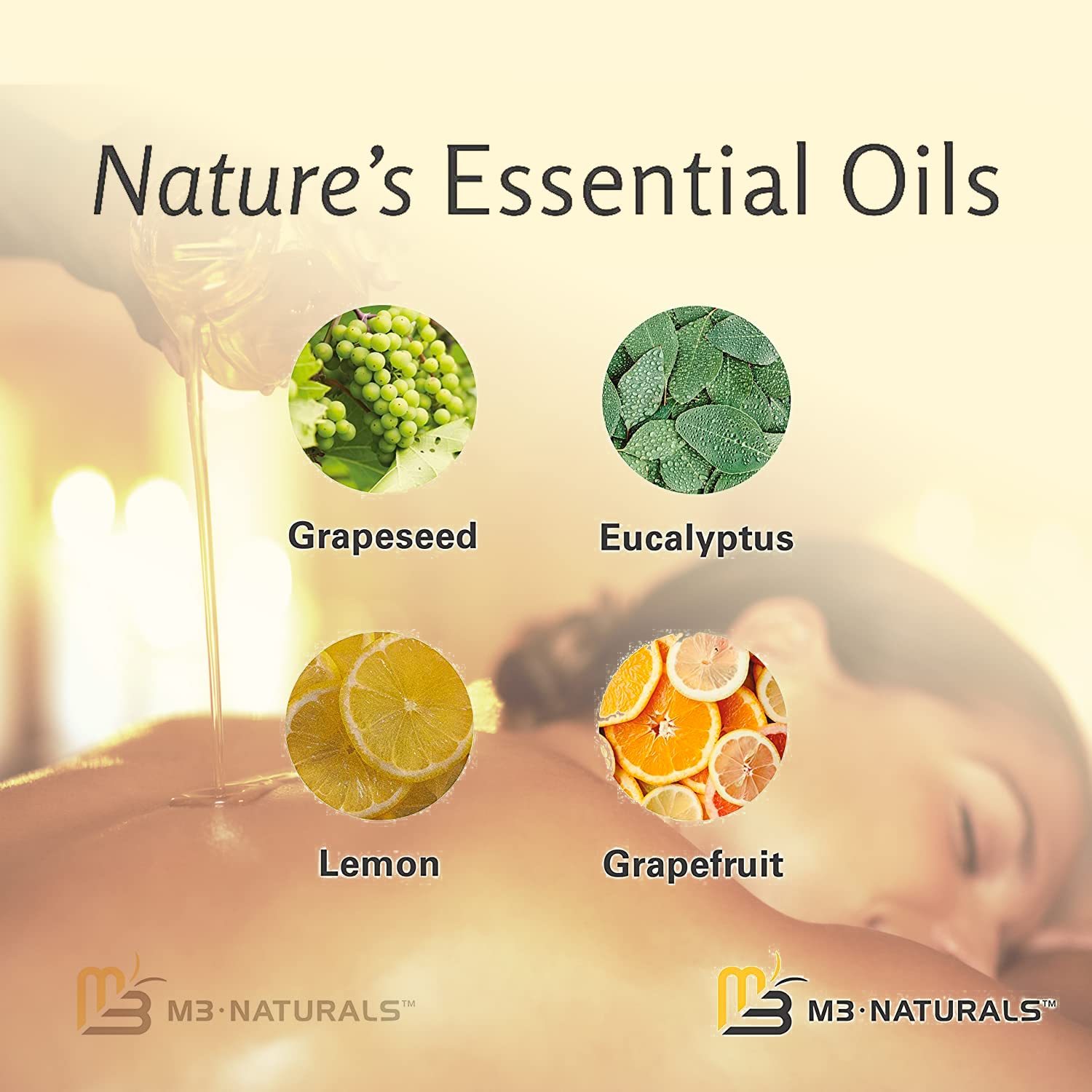 Anti Cellulite Massage Oil for Massage Therapy - Collagen and Stem Cell Skin Tightening M3 Naturals uk supplements
