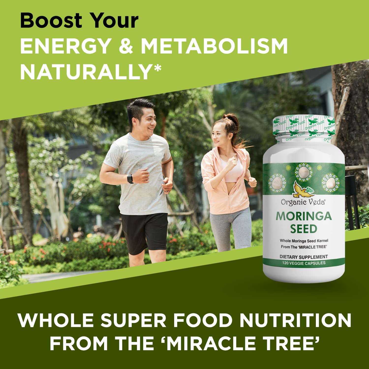 Organic Veda Moringa Seed Capsules - Pure Organic Moringa Capsules Seed Powder Organic Veda uk supplements