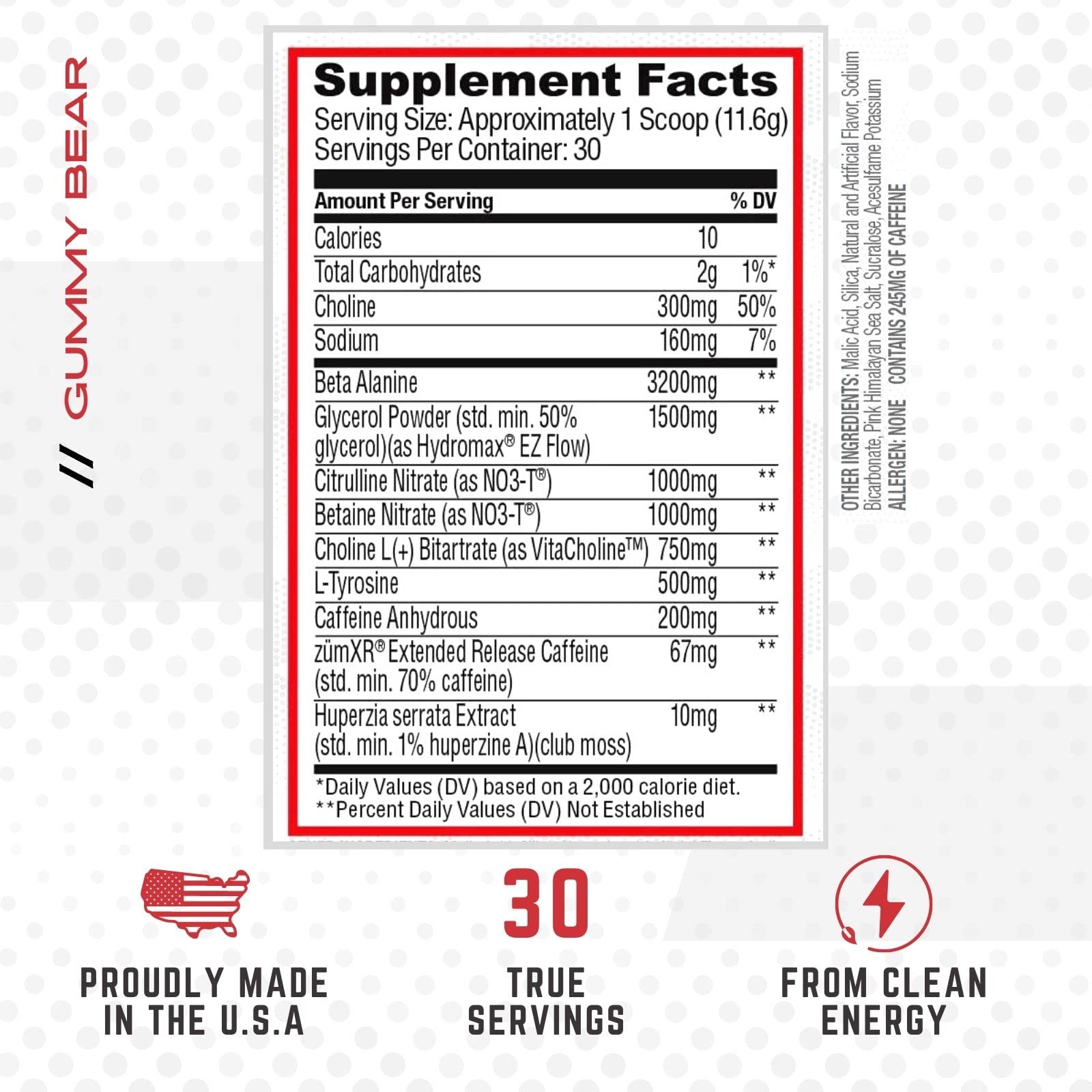 Purus Labs NOXYGEN PREWORKOUT Powder, 30 Servings (Gummy Bear) Purus Labs uk supplements