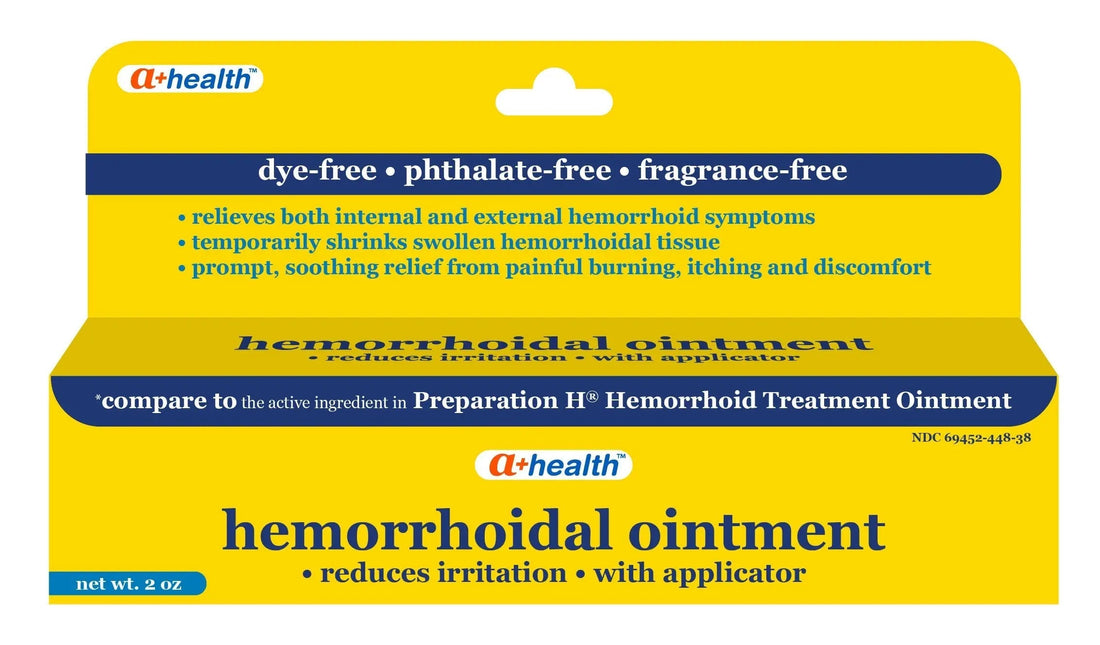A+Health Hemorrhoid Treatment, Hemorrhoidal Ointment Relieves Symptoms of Burning, Itching, Discomfort, 2 Ounce Tube with Applicator, Reduces Irritation and Pain Relief A+Health uk supplements