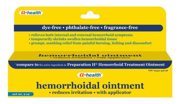 A+Health Hemorrhoid Treatment, Hemorrhoidal Ointment Relieves Symptoms of Burning, Itching, Discomfort, 2 Ounce Tube with Applicator, Reduces Irritation and Pain Relief A+Health uk supplements