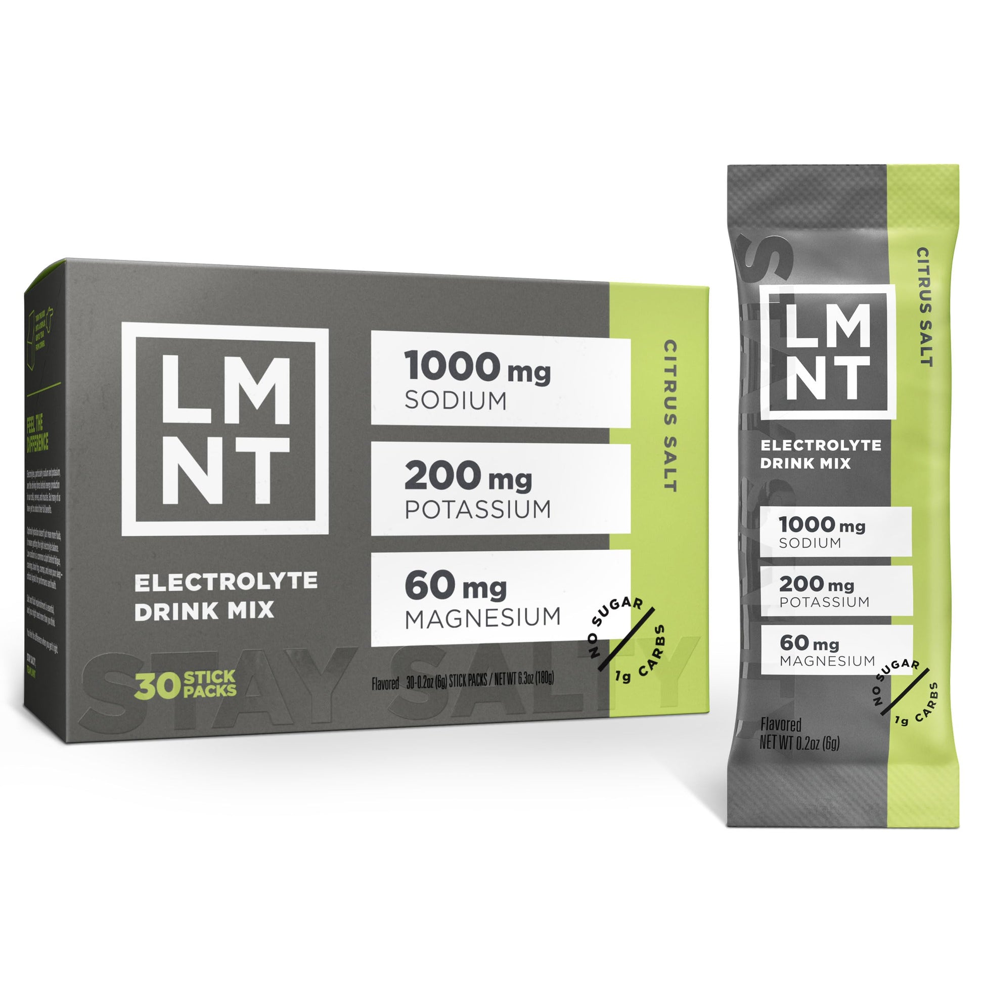 LMNT Zero Sugar Electrolytes - Citrus Salt | Drink Mix | 30-Count Drink LMNT uk supplements