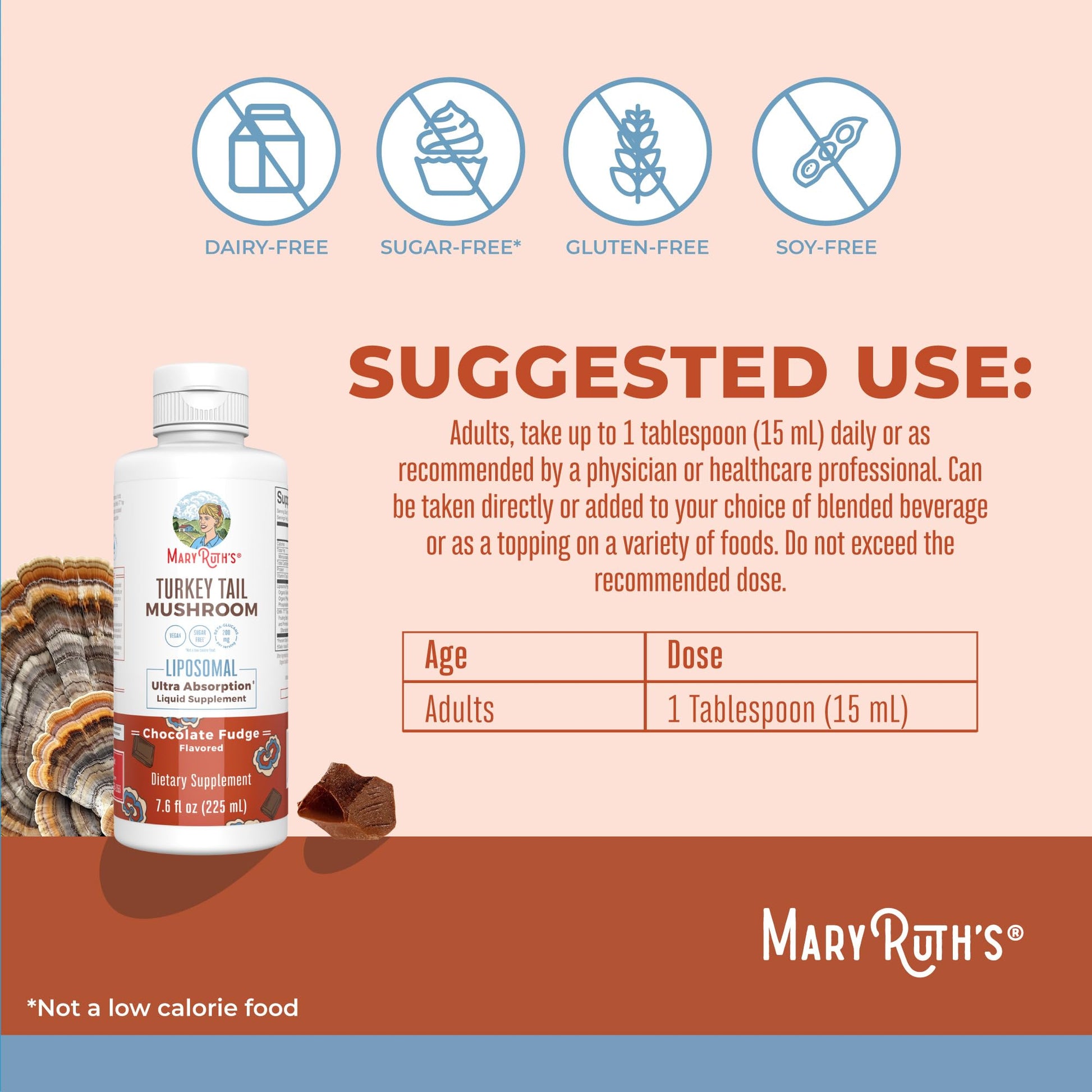 MaryRuth Organics Turkey Tail Mushroom Supplement | Ultra Absorption Liposomal | Full Spectrum | 200mg Beta-Glucans Per Serving | Vegan | 7.6 oz | 15 Servings MARYRUTH'S uk supplements