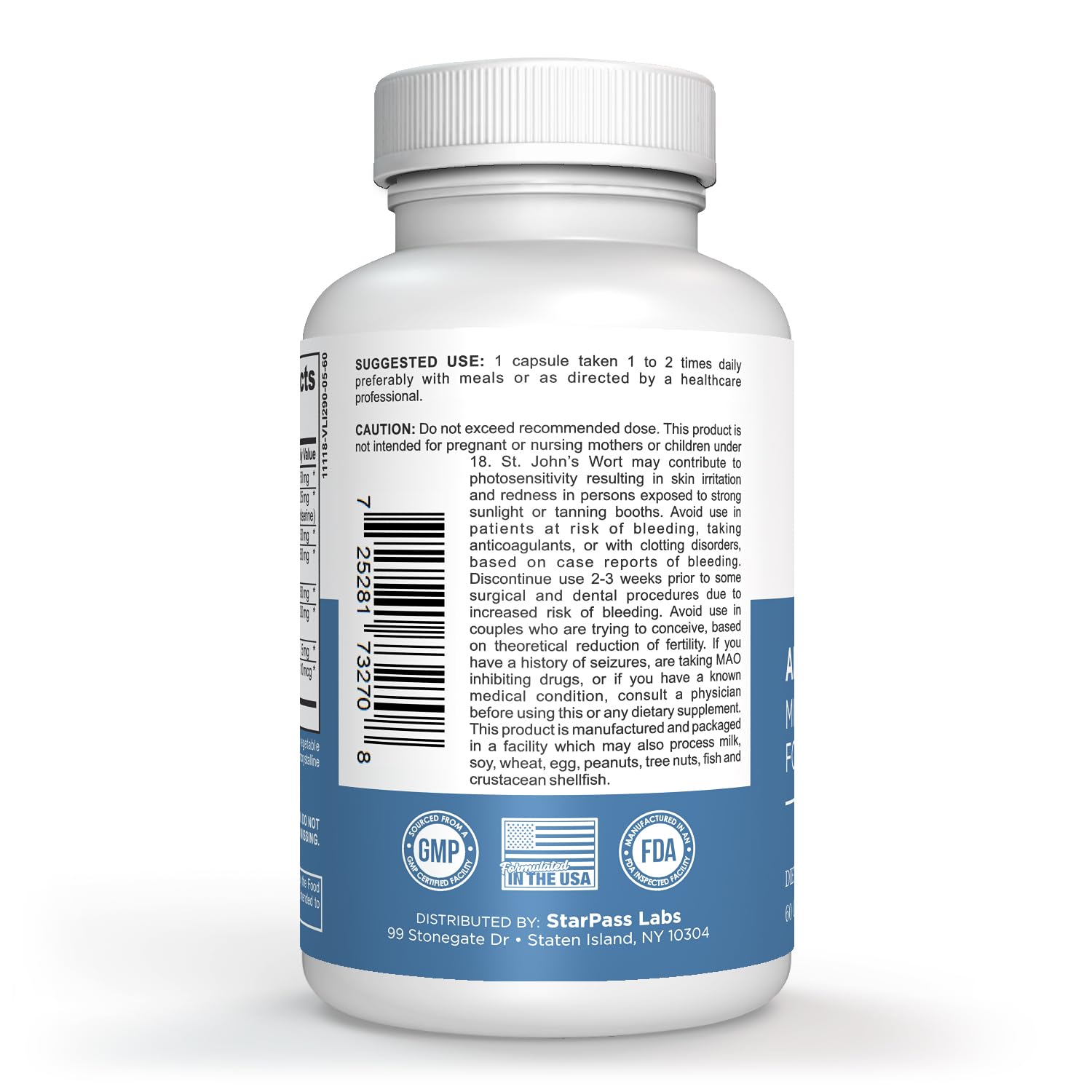 StarPass Labs Advanced Memory Formula Extreme Brain Booster, Brain Supplement for Memory, Focus and Mental Performance, Memory Vitamins for Better Brain Health 180 Capsules (3 Pack) StarPass Labs uk supplements