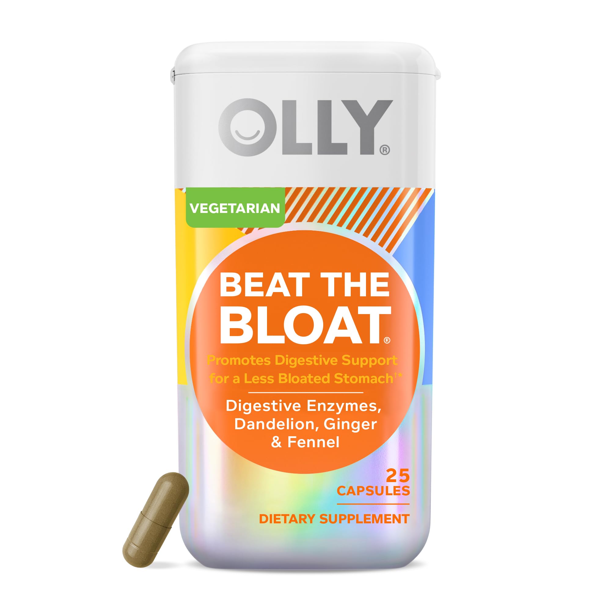 OLLY Beat The Bloat Capsules, Digestive Support Enzymes, Supplement for Women - 25 Count OLLY uk supplements
