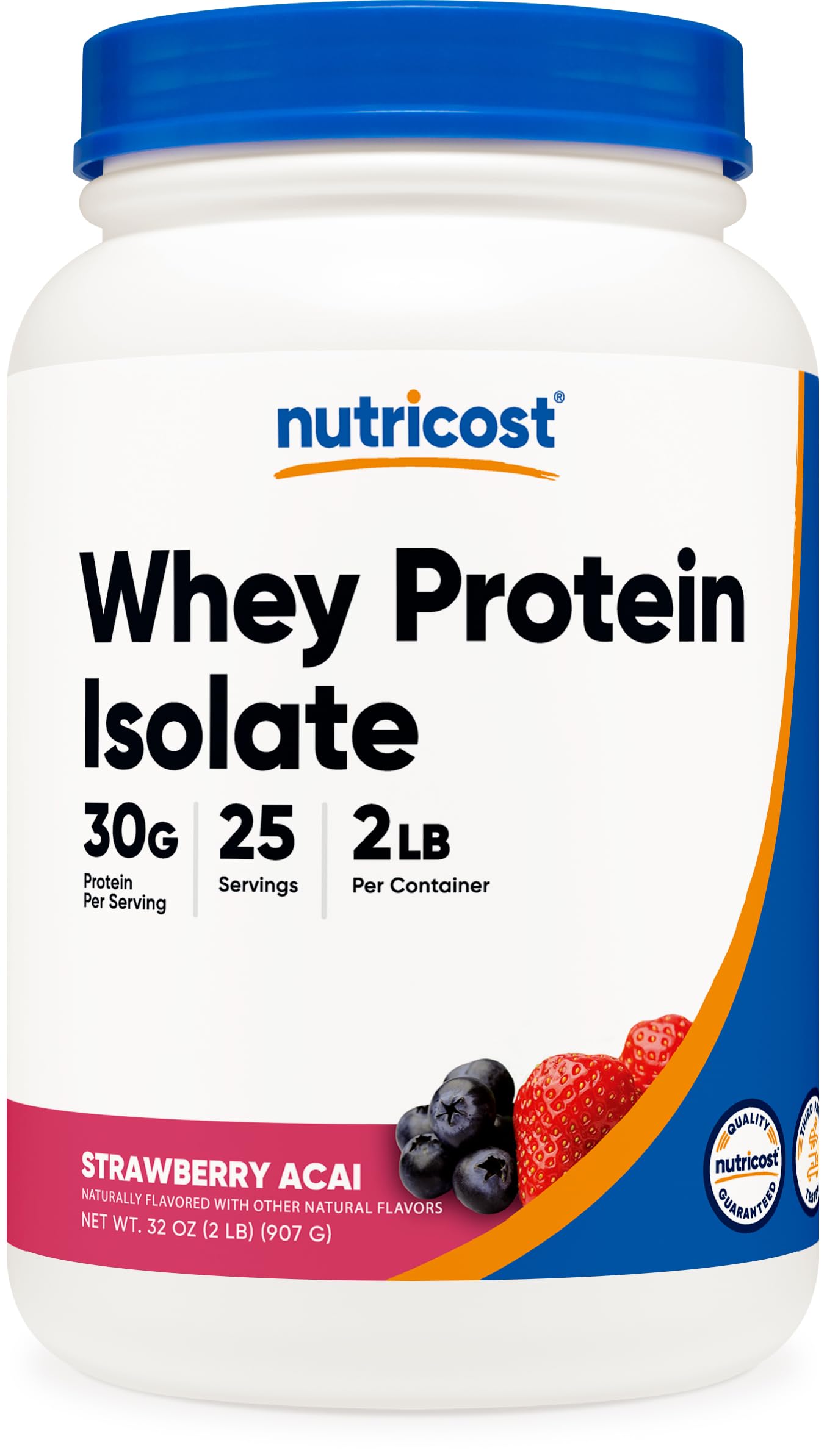 Nutricost Whey Protein Isolate (Strawberry Acai, 2 Pounds) Nutricost uk supplements