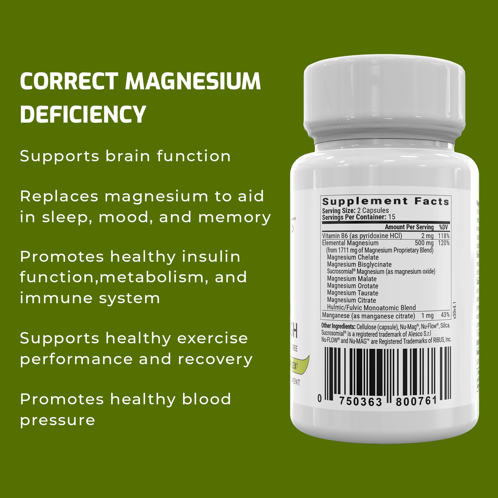 Magnesium Breakthrough Supplement 4.0 - Has 7 Forms of Magnesium: Glycinate, Malate BiOptimizers uk supplements
