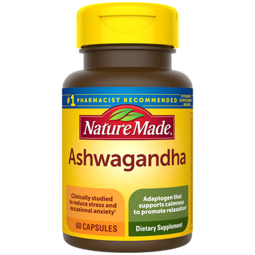 Nature Made Ashwagandha Capsules 125mg for Stress Support, Ashwagandha Supplements, 60 Capsules, 60 Day Supply Nature Made uk supplements