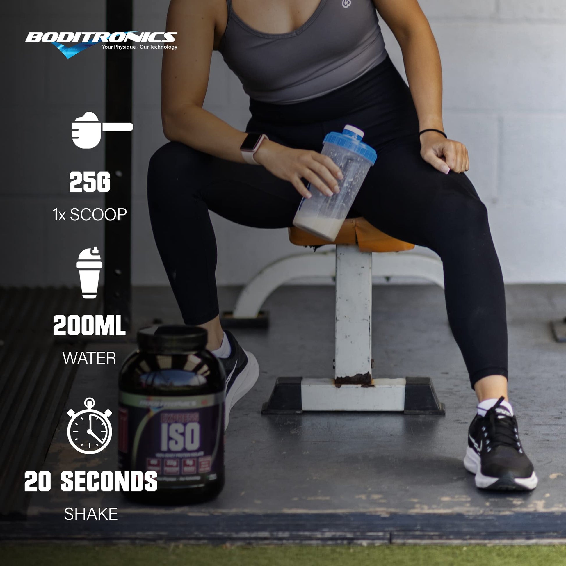 Boditronics 1.5 kg Iso Express Whey 100% Whey Isolate Protein Powder with Occurring Amino Acid Boditronics uk supplements