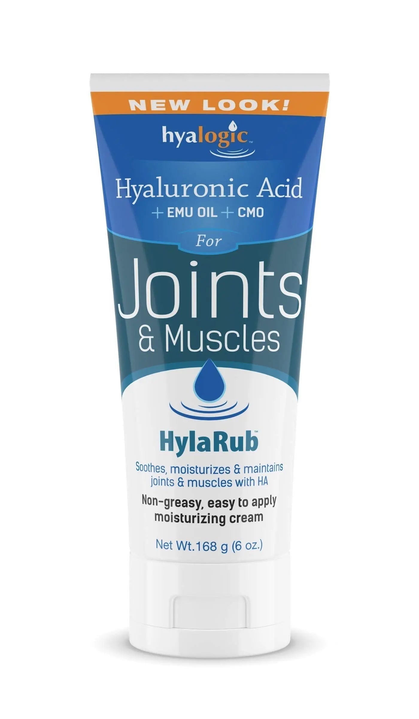 HylaRub HA Joint & Muscle Cream – Hyaluronic Acid Muscle Rub w/Emu Oil & CMO – Non Greasy, Soothes, Moisturizes & Maintains Shoulders, Knees, Back, HIPS & More 6 oz. by Hyalogic Hyalogic uk supplements