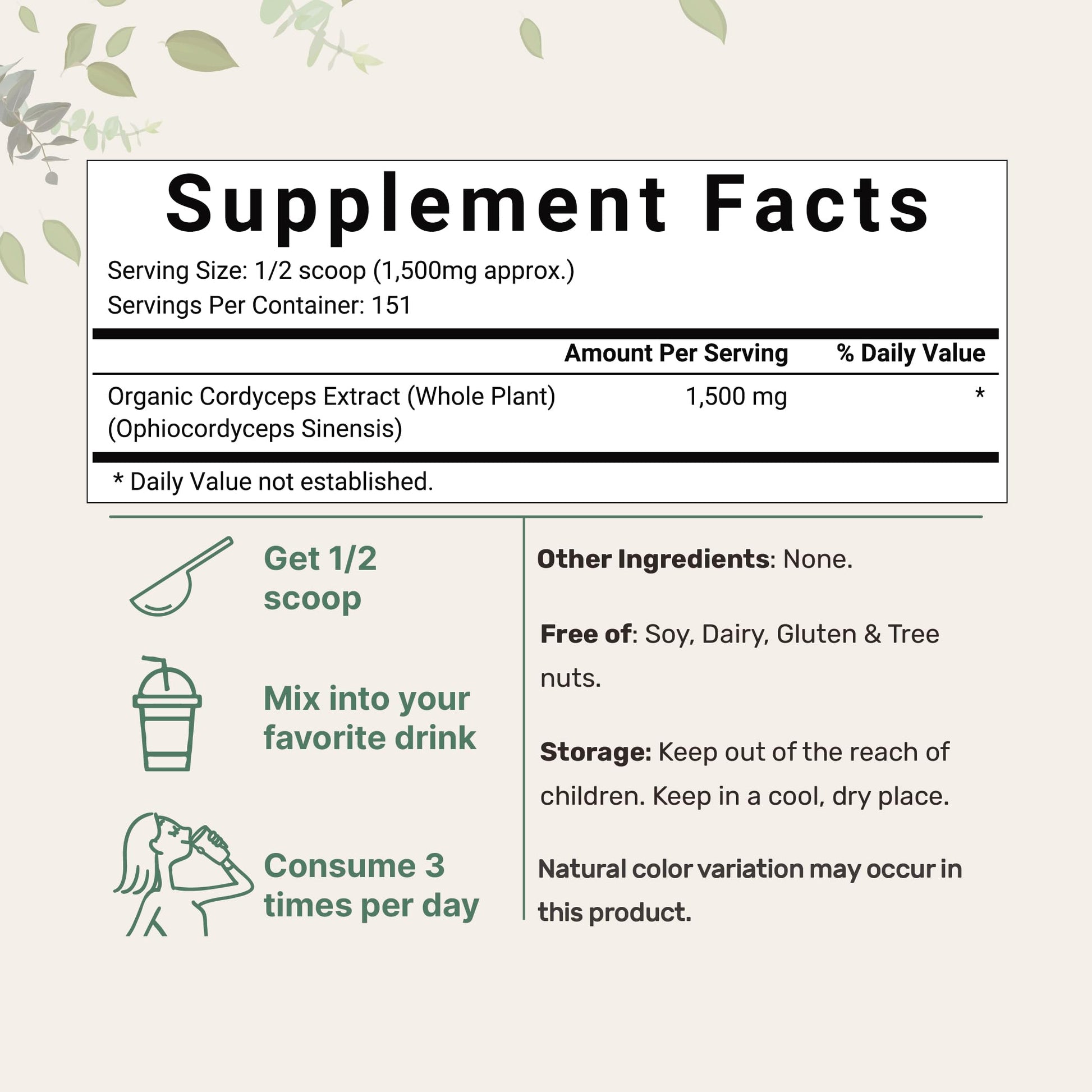 Organic Cordyceps Mushroom Extract Powder, 8 Ounces | Sustainably US Grown Micro Ingredients uk supplements