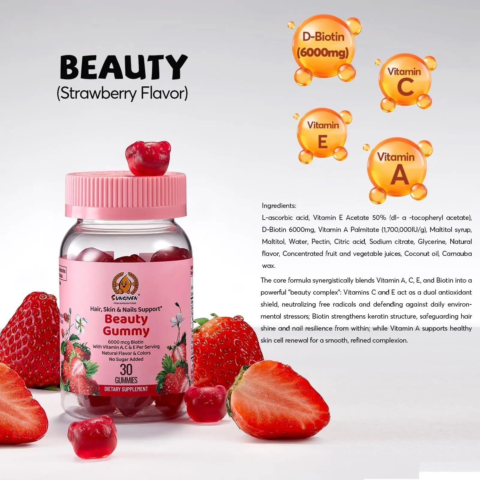 Women's Multivitamin Gummy Pack, 3 Support for Hair Skin Nails Sleep Daily Health, Vitamins A, D, C, E, Biotin, Ashwagandha SUNGIVEN uk supplements