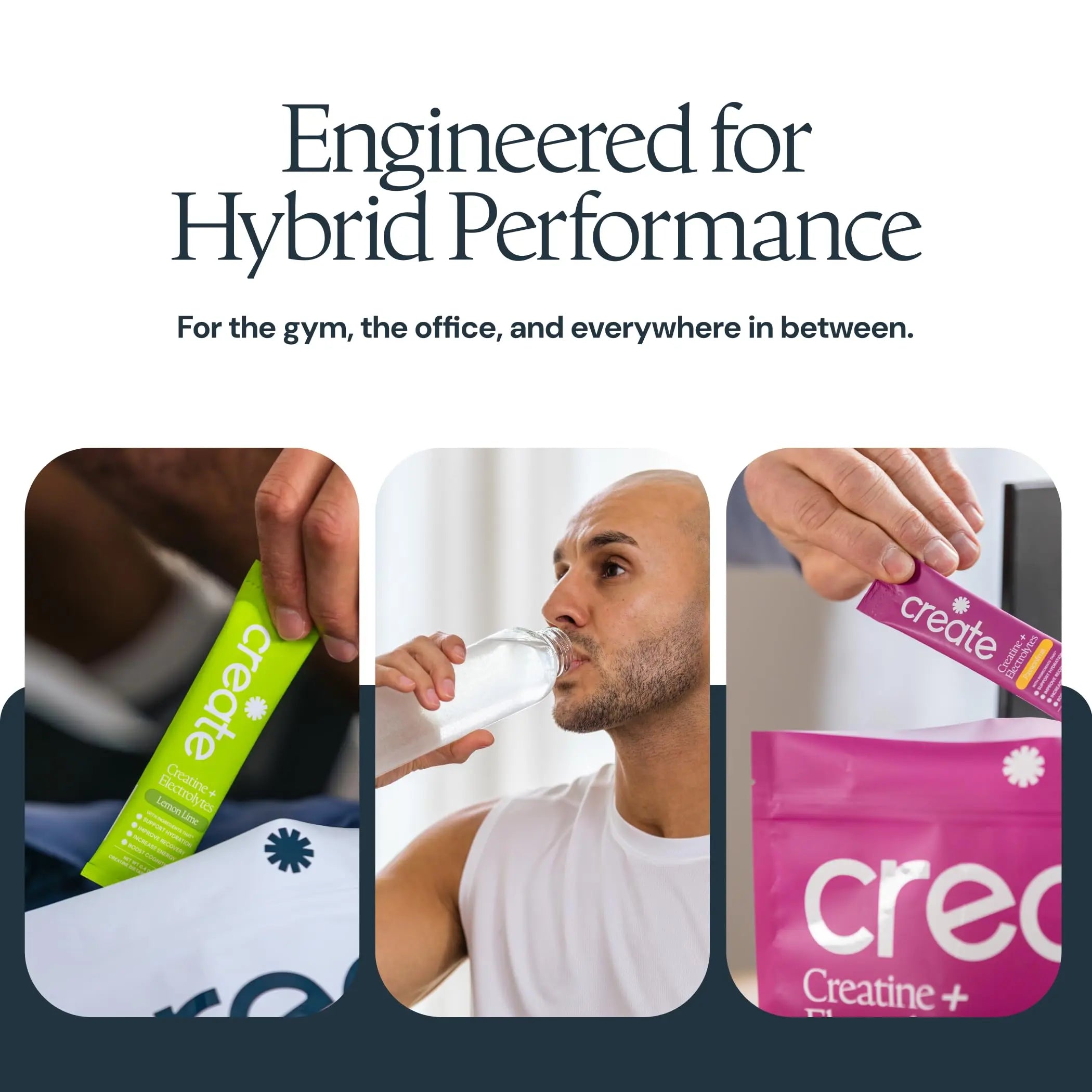 Create Creatine + Electrolytes Mix - Creatine Monohydrate Stick Packs, Supports Energy and Hydration, NSF Certified for Sport, 30 Count, Variety Pack Create uk supplements