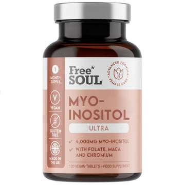 Free Soul Myo-Inositol Ultra Supplement with 4,000mg Myo-Inositol, 200ug Folate, 100ug Free Soul uk supplements