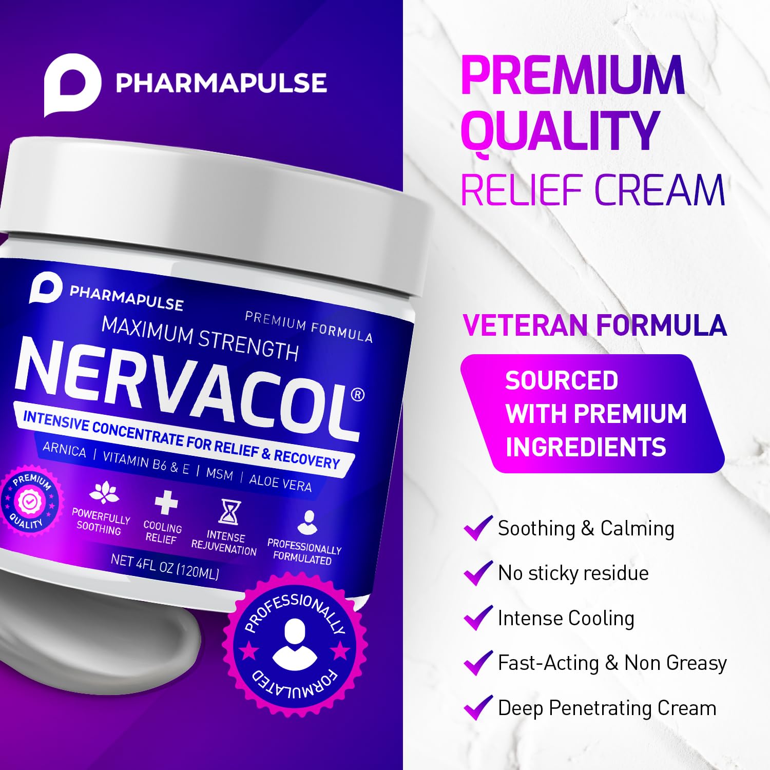 Neuropathy Nerve Therapy & Relief Cream - Maximum Strength Relief Cream for Foot Pharmapulse uk supplements