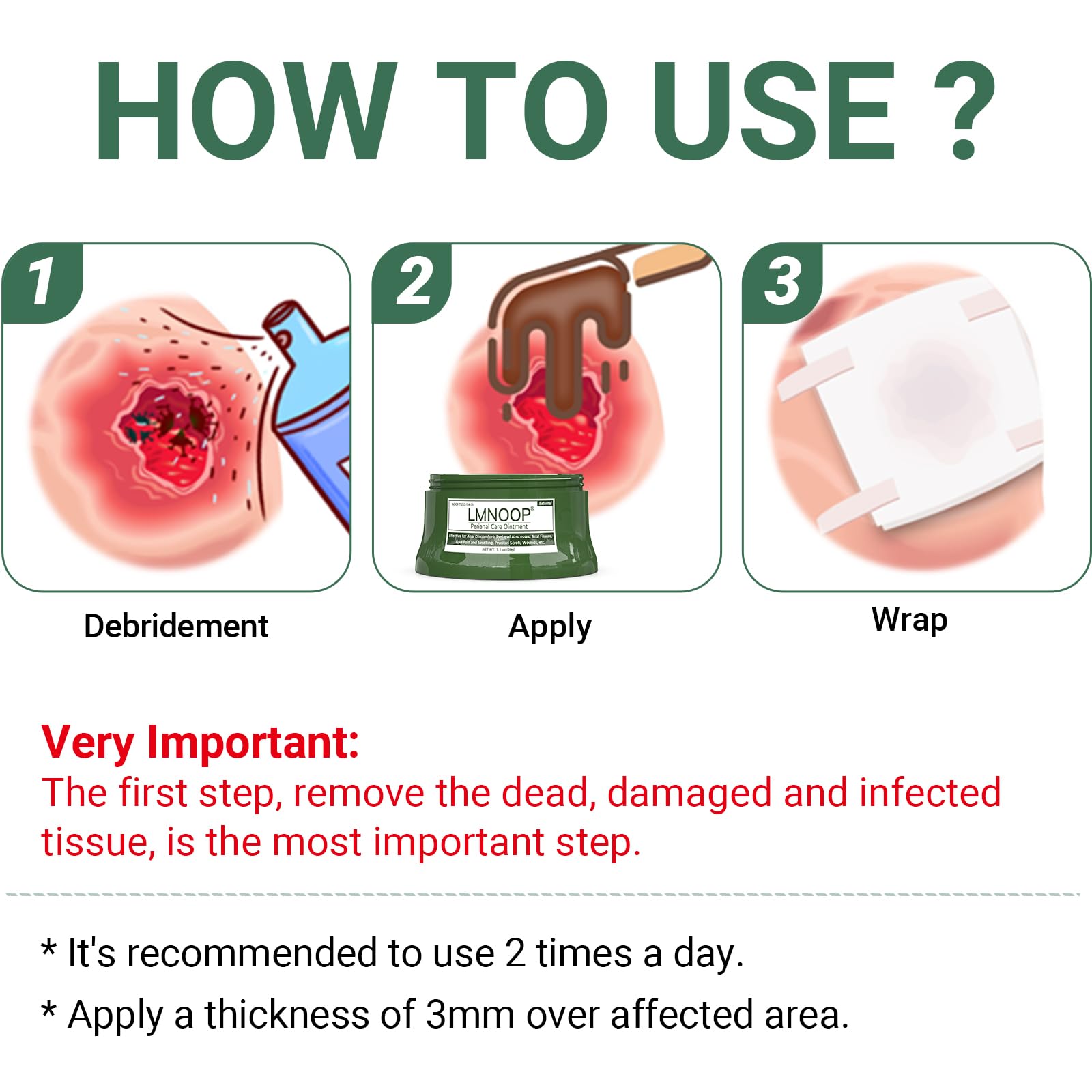 LMNOOP Perianal Repair Ointment: Treatments for Anal Fistula, Anal Fissure, Perianal Abscess, Rapid Relief from Pain, Burning, Itching, Swelling, Bleeding, and Discomfort by Jock Itch or Hemorrhoids LMNOOP uk supplements