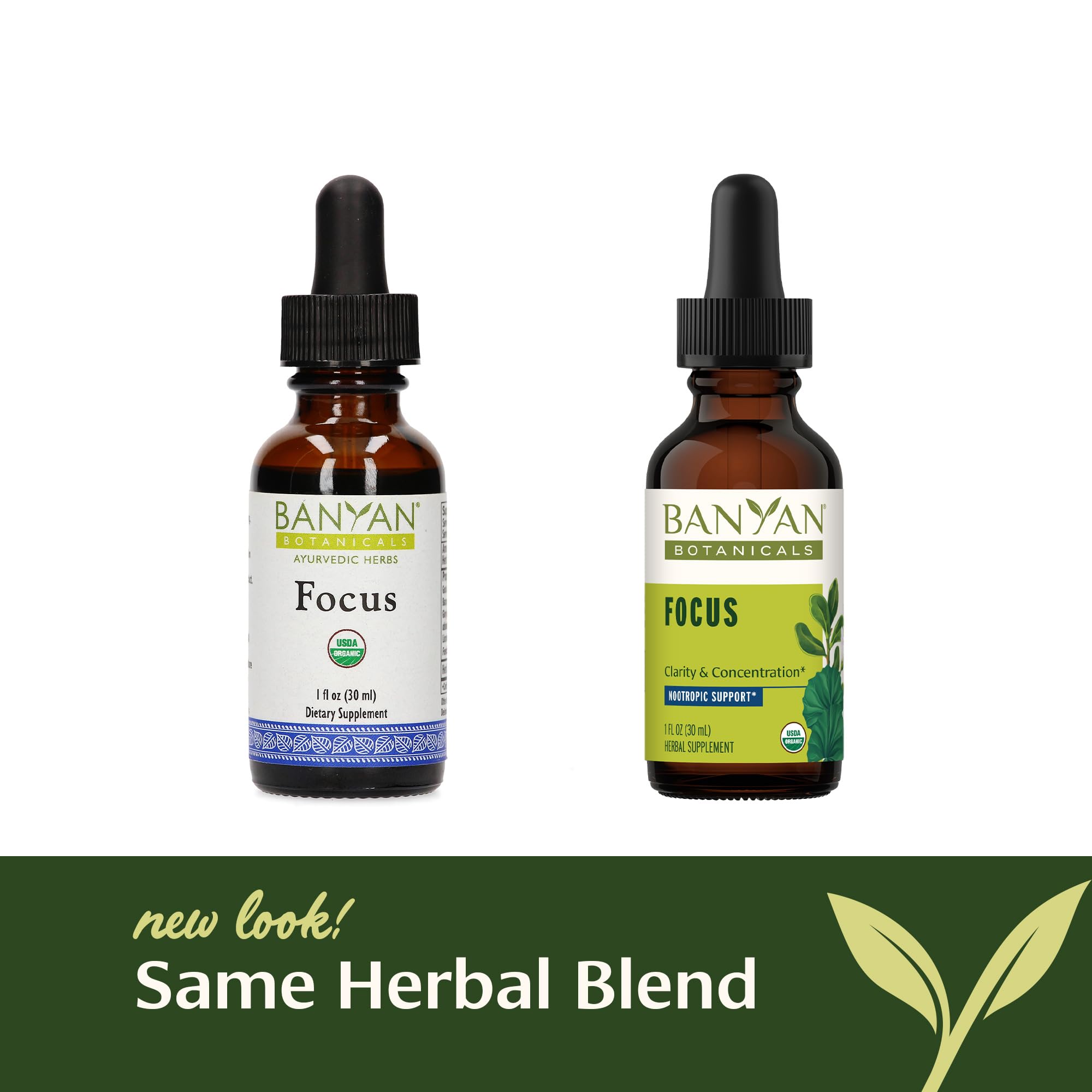 Banyan Botanicals Focus Liquid Extract – Organic Focus Supplement – Liquid Extract in Non-Alcoholic Glycerin – Nootropic Herbs for Fast-Acting Support* – 1 oz. – Non-GMO Sustainably Sourced Vegan Banyan Botanicals uk supplements