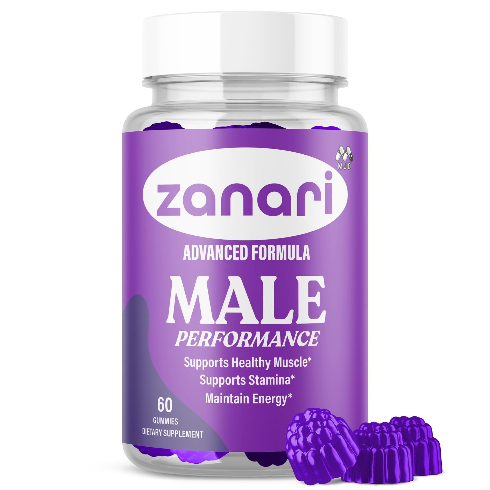 Zanari Gummies, Official Zanari Gummys for Men with All Natural Ingredients, Advanced Formula for Optimal Health & Total Wellness Support with Maximum Strength Active Lifestyle Vitamins (60 Gummies) MJO uk supplements