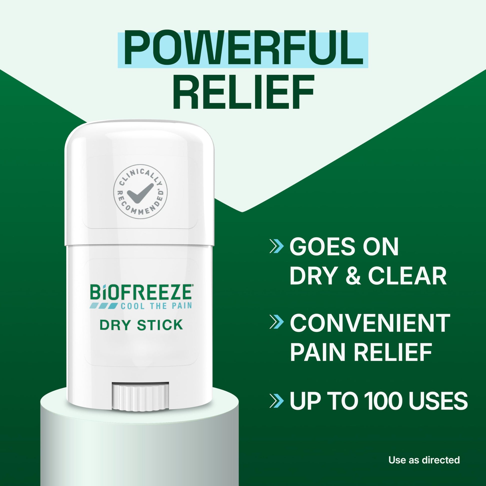 Biofreeze Dry Stick, Mess-Free Relief for Neck, Shoulder, Knee, Hip, Hand & Joint, Cooling Menthol Pain Relief Stick, Up to 100 Uses Biofreeze uk supplements