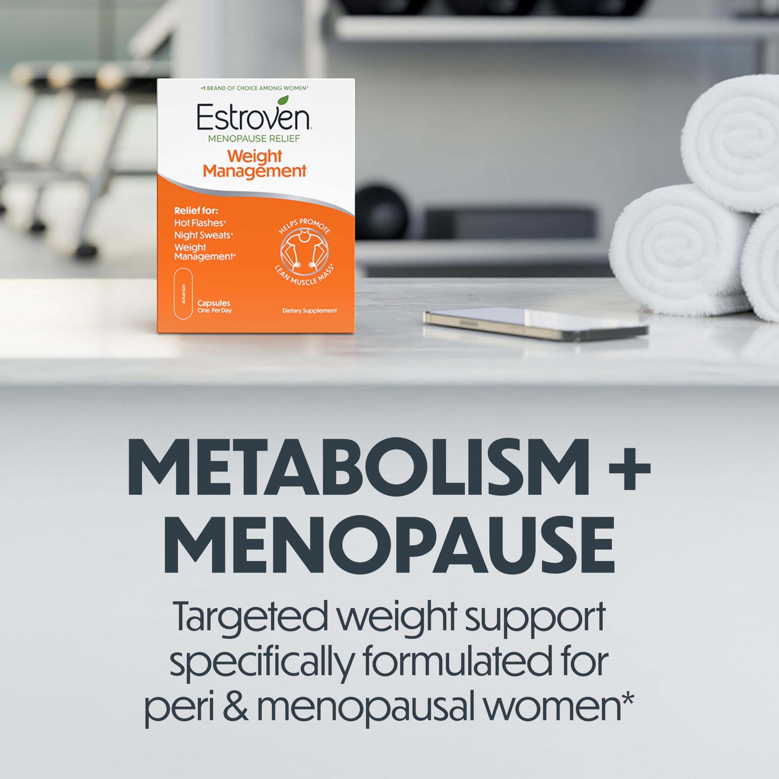 Estroven Weight Management for Menopause Relief - 30 Ct. - Clinically Proven Ingredients Help Manage Weight, Provide Night Sweats & Hot Flash Relief* Drug-Free & Gluten-Free Caplets Estroven uk supplements