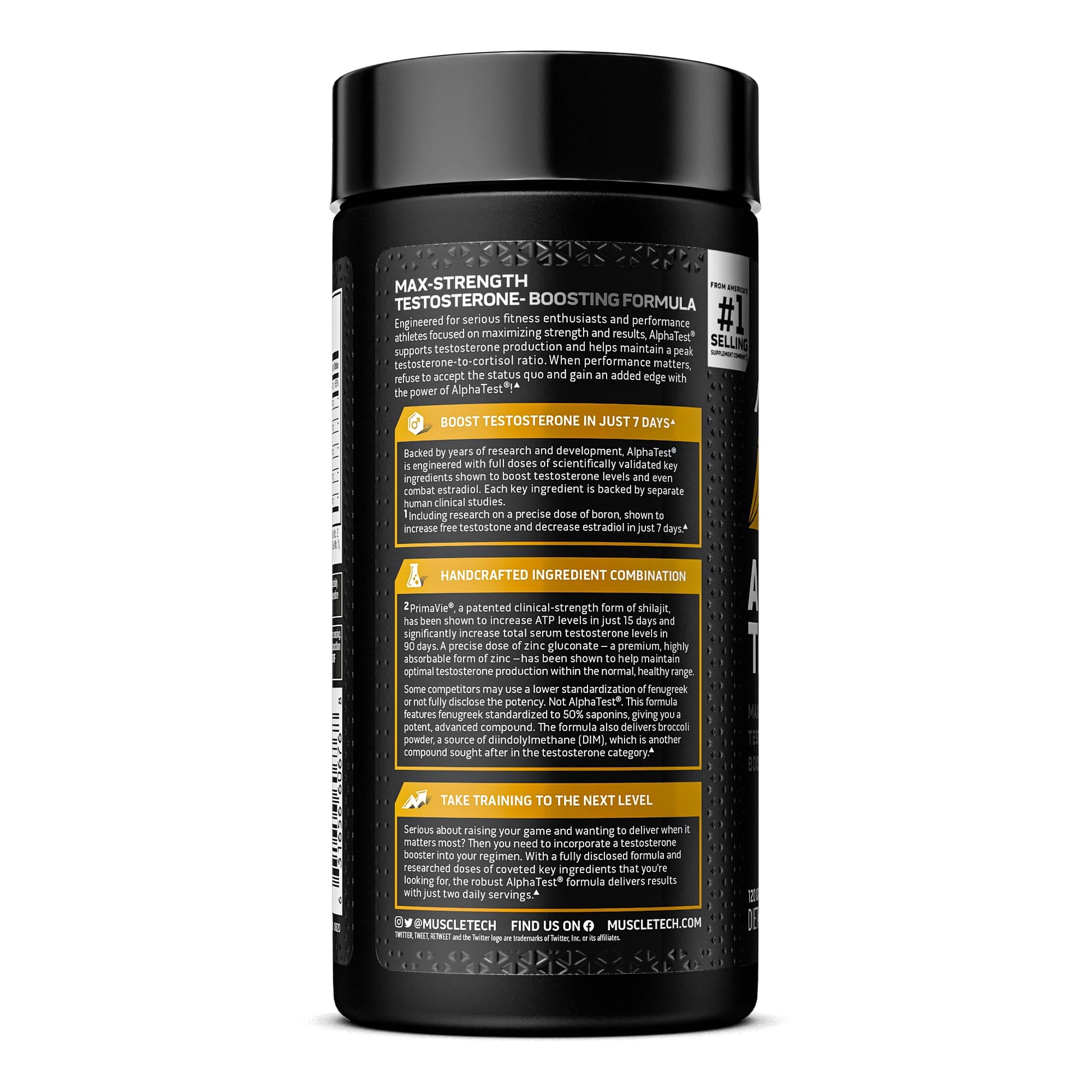 Testosterone Booster for Men, MuscleTech AlphaTest, Tribulus Terrestris & Boron Suppleme MuscleTech uk supplements