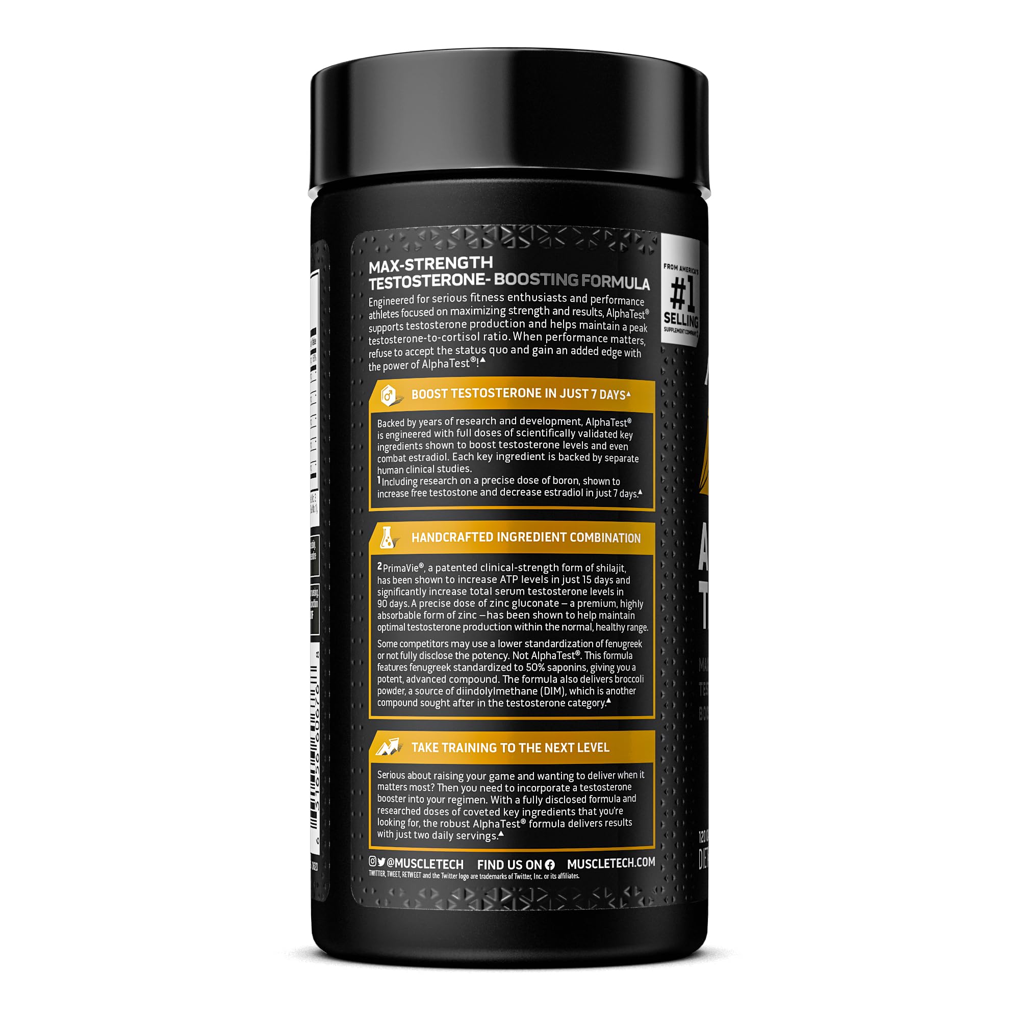 Testosterone Booster for Men, MuscleTech AlphaTest, Tribulus Terrestris & Boron Suppleme MuscleTech uk supplements