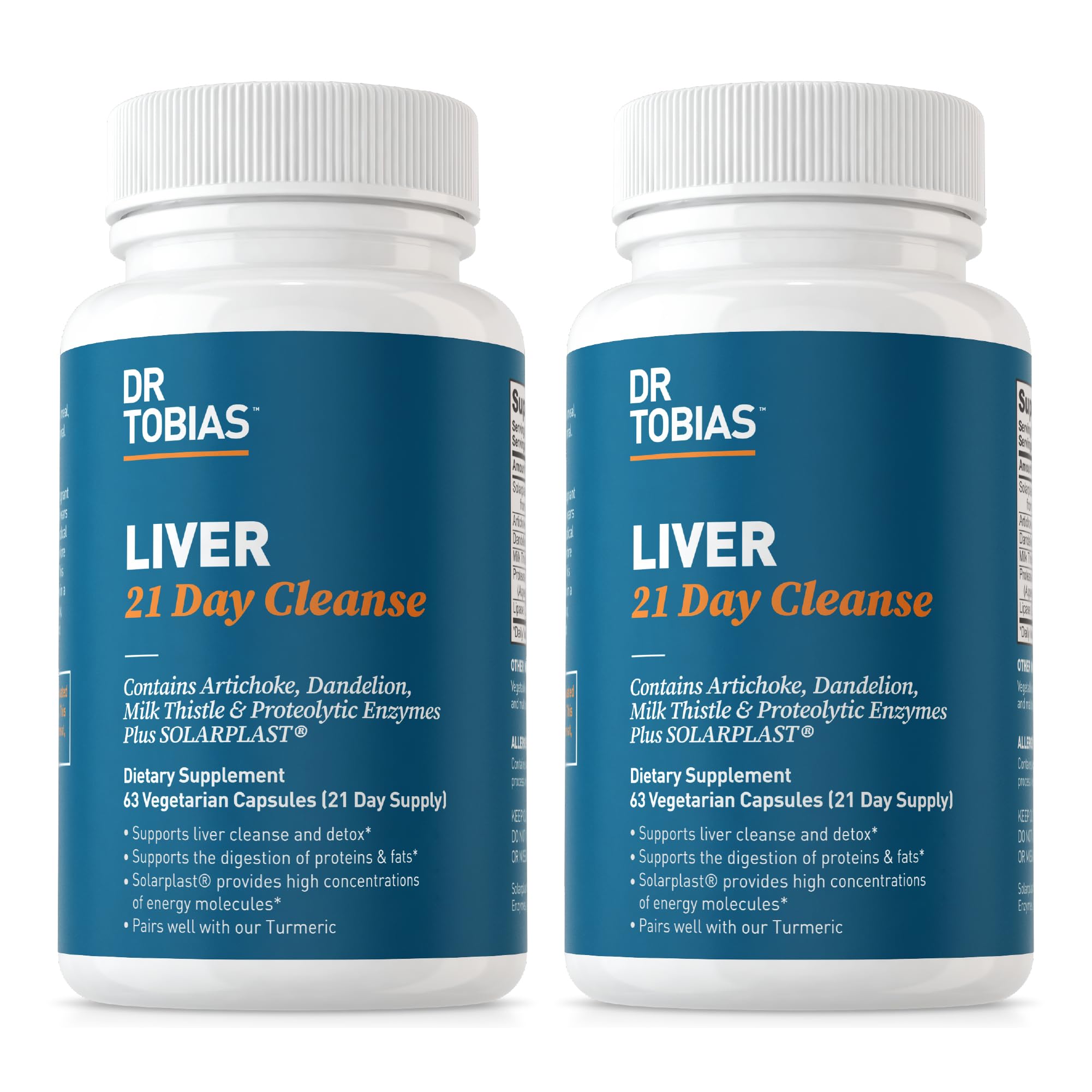 Dr. Tobias Liver 21 Day Cleanse, Herbal Liver Detox Cleanse with Solarplast, Artichoke Extra Dr. Tobias uk supplements