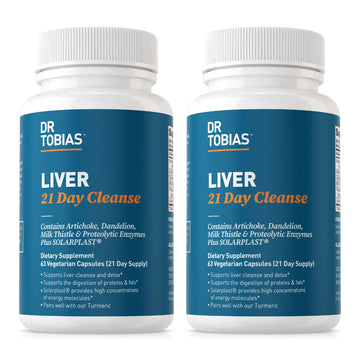Dr. Tobias Liver 21 Day Cleanse, Herbal Liver Detox Cleanse with Solarplast, Artichoke Extra Dr. Tobias uk supplements