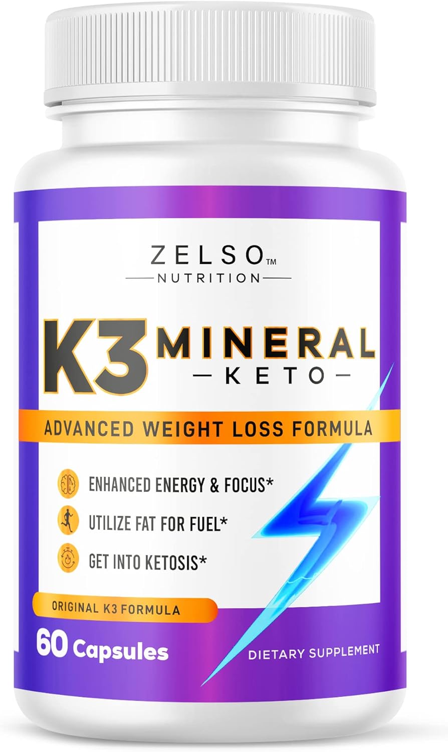 ZELSO K3 Mineral Keto Pills Nutrition, Advanced K3 Pill Formula for Men and Women ZELSO uk supplements
