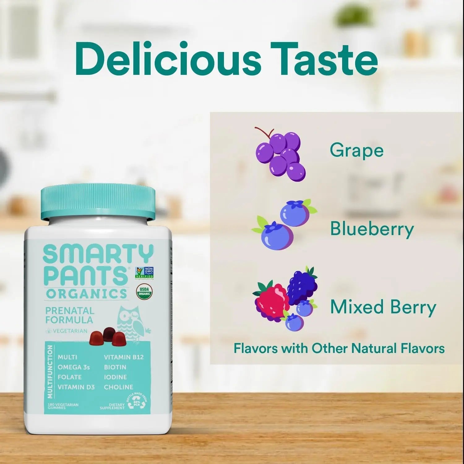 SmartyPants Organic Prenatal Vitamins for Women, Multivitamin Gummies: Biotin, Methylfolate, Omega 3 (ALA), Vitamin D3, C, Vitamin B12, B6, A, K2 & Zinc SmartyPants uk supplements
