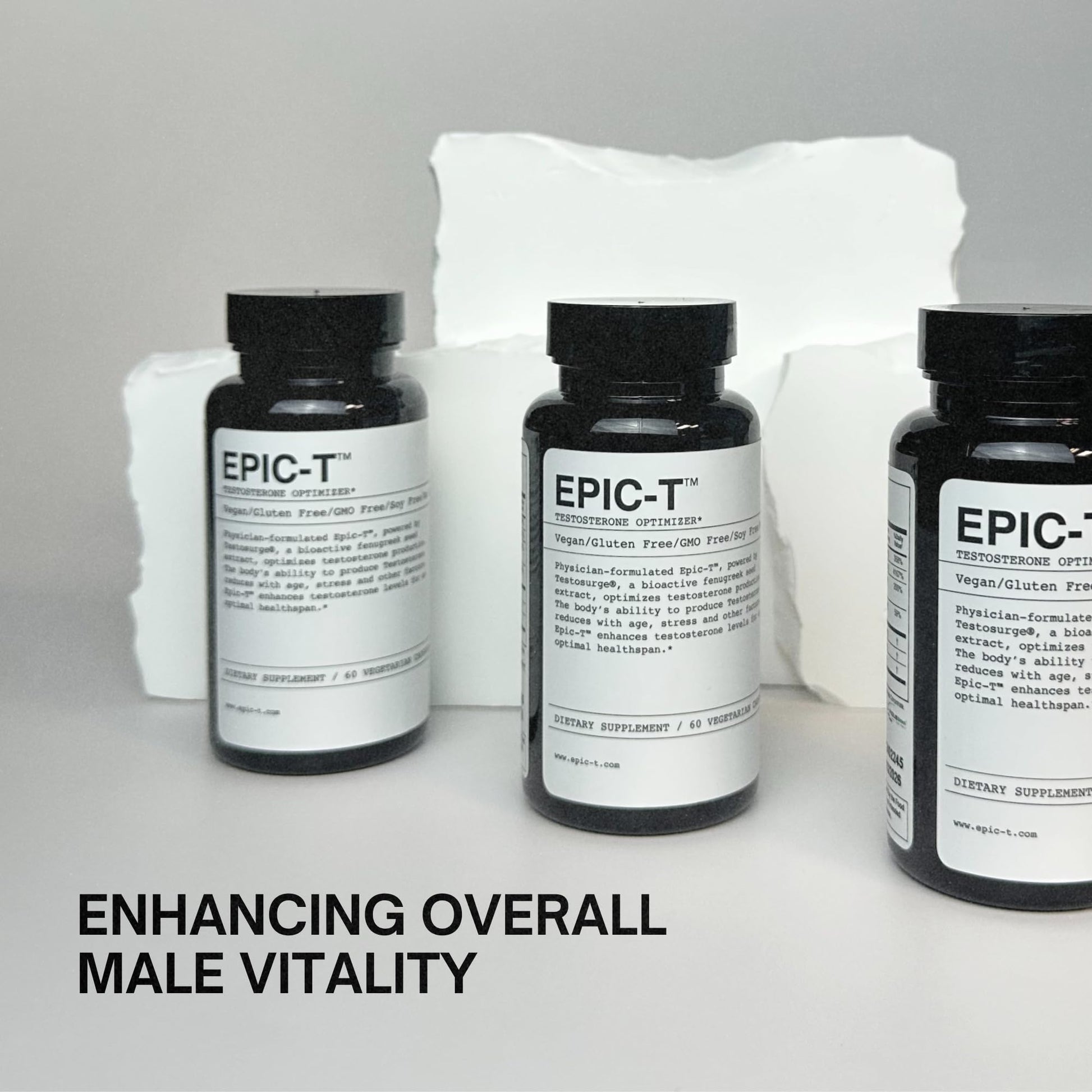 EPIC-T Testosterone Support Supplement for Men | Plant-Based Formula with Testosurge, B-Complex, B12, Zinc & Boron | Vegan, Non-GMO Daily Support EPIC uk supplements