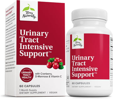 Terry Naturally Urinary Tract Intensive Support - Supplement with Cranberry for Bladder Health Support - Kidney Health Supplement with D-Mannose & Vitamin C - 60 Capsules (30 Servings) Terry Naturally uk supplements