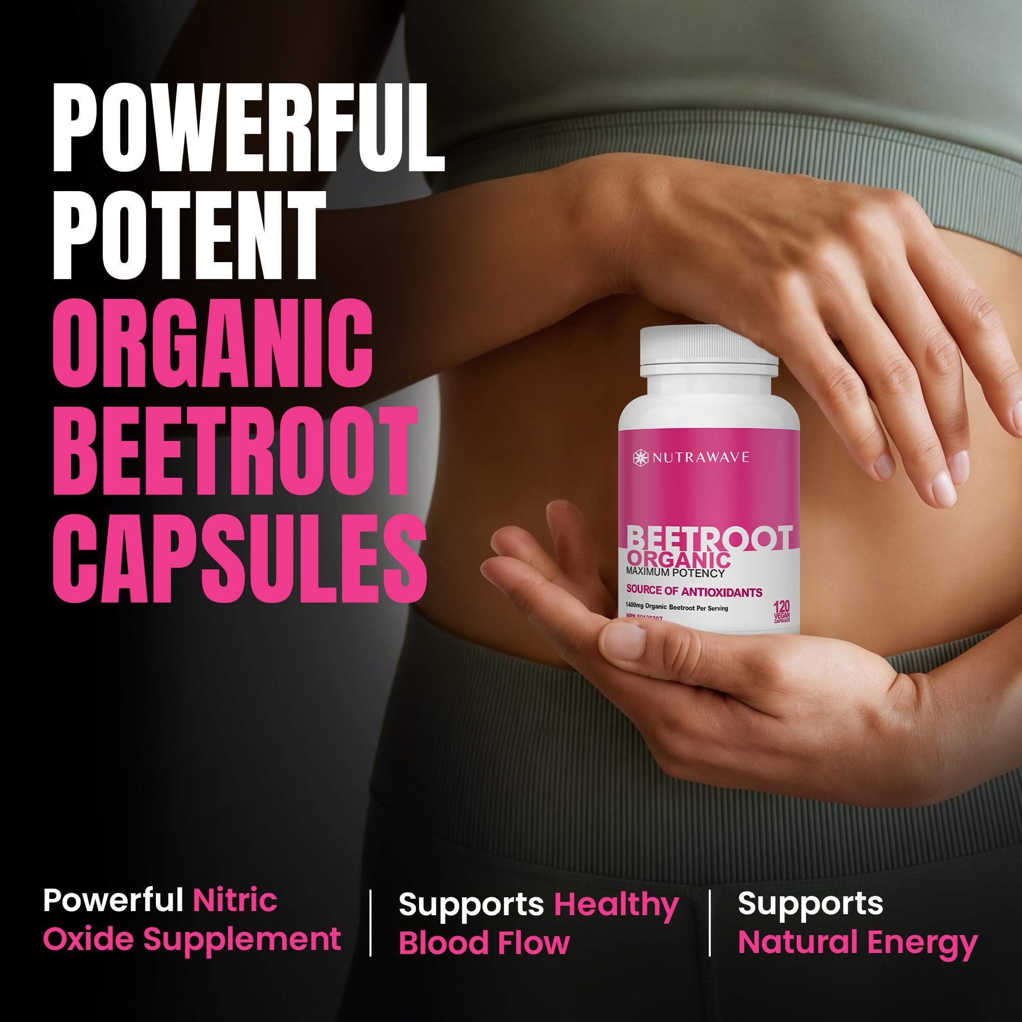 Nutra Wave 1400mg Organic Beet Root Capsules Per Serving – Nitric Oxide Booster for Men – Supports Blood Pressure, Energy, Circulation & Heart Health – Non-GMO, Vegan – 120 Capsules / 60 Day Supply Nutra Wave uk supplements