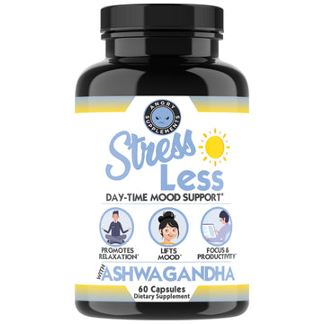 Angry Supplements Stress Less Day-Time Mood Support Pills – Natural Stress Relief with Ashwagandha, Rhodiola, L-Theanine, Magnesium & B Vitamins– Calm Focus & Mental Clarity – 60 Capsules (1-Bottle) Angry Supplements uk supplements