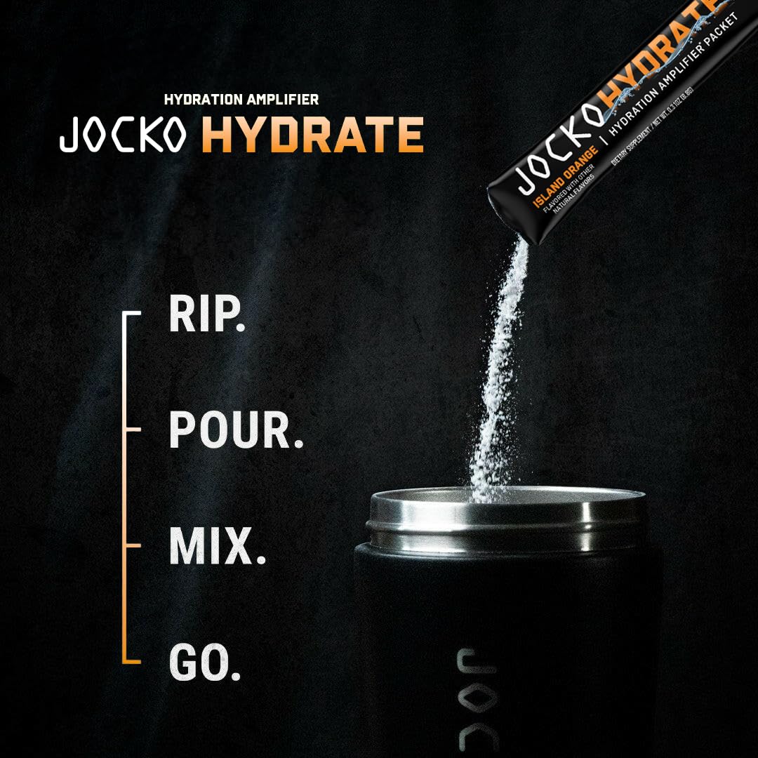Jocko Fuel Hydrate Electrolytes Powder Packets Low Sugar - Hydration Amplifier Packets for Recovery, Dehydration, & Exercise - with Vitamins B6, B12 & C Jocko Fuel uk supplements