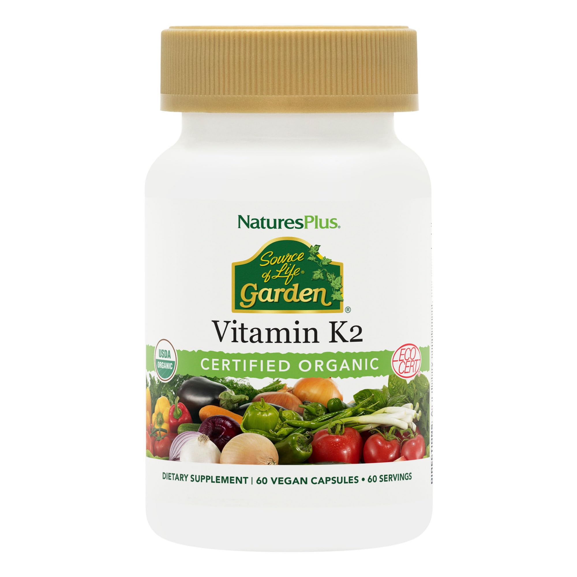 Nature's Plus Sol Garden Vit K2 120 mcg V Capsules, 60 Count NaturesPlus uk supplements
