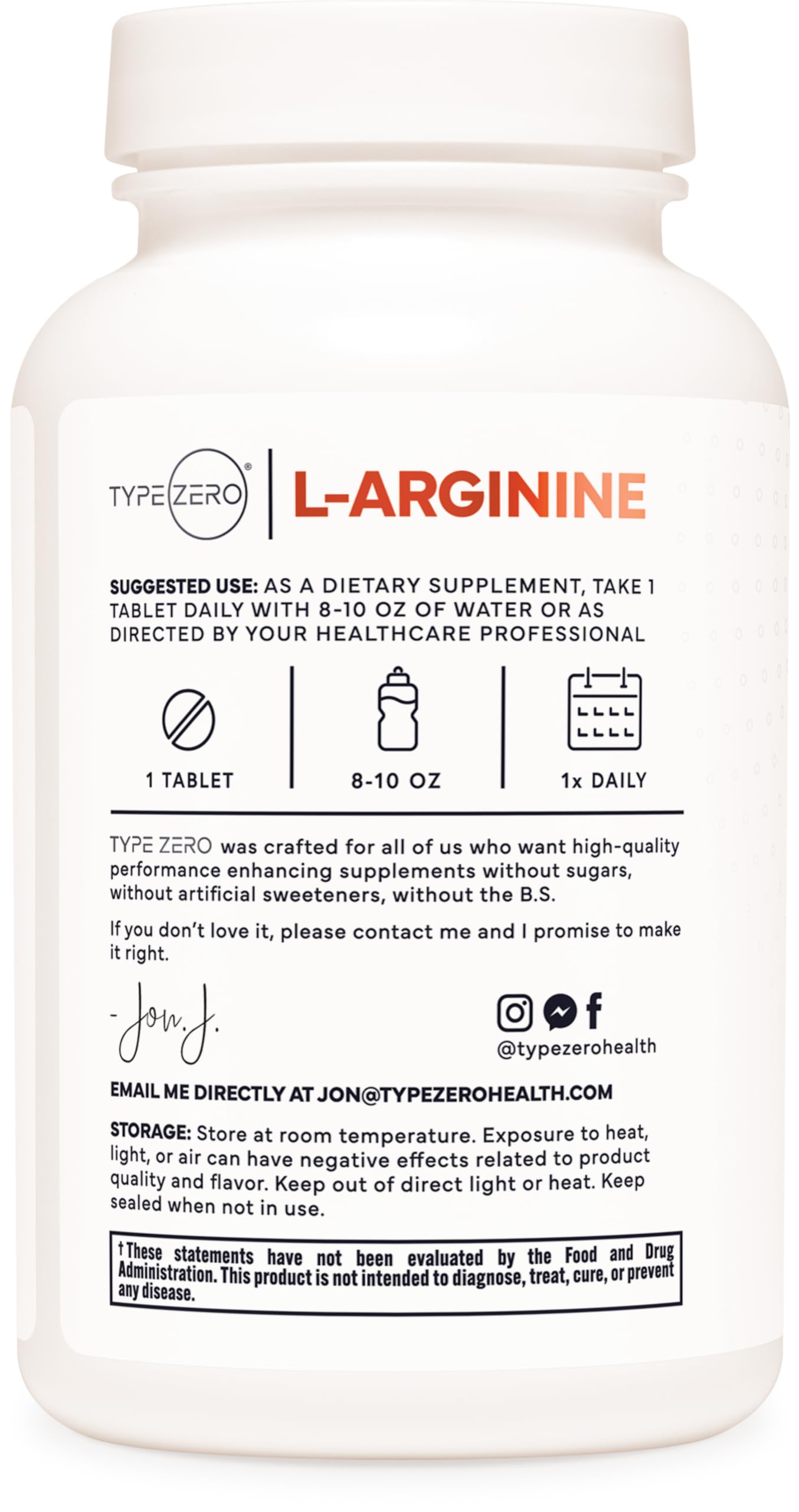 Type Zero L-Arginine 90 Tablets 1,000 mg per Serving - Non-GMO Type Zero uk supplements