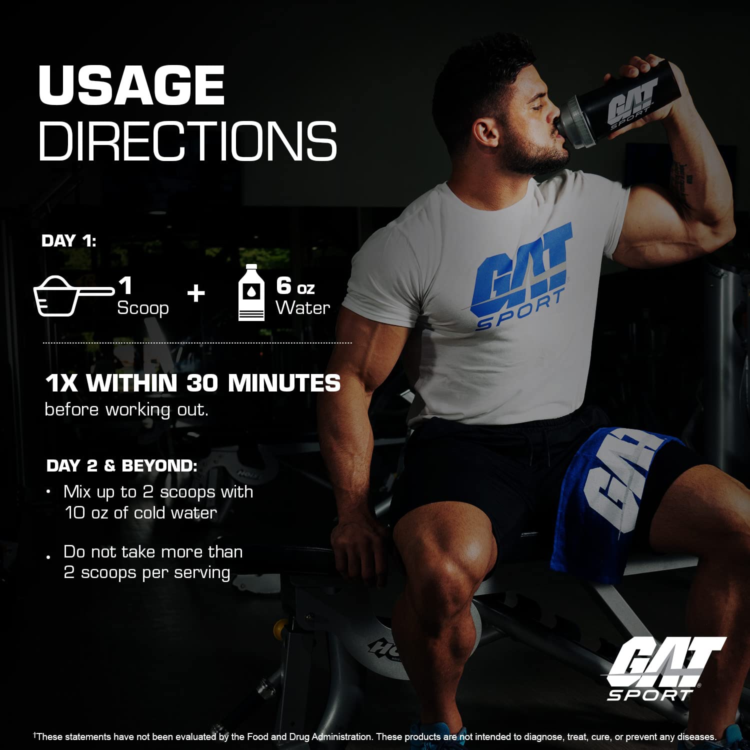 GAT SPORT Nitraflex Black Pre-Workout Powder, Extreme Pre-Training Formula for Men GAT SPORT uk supplements