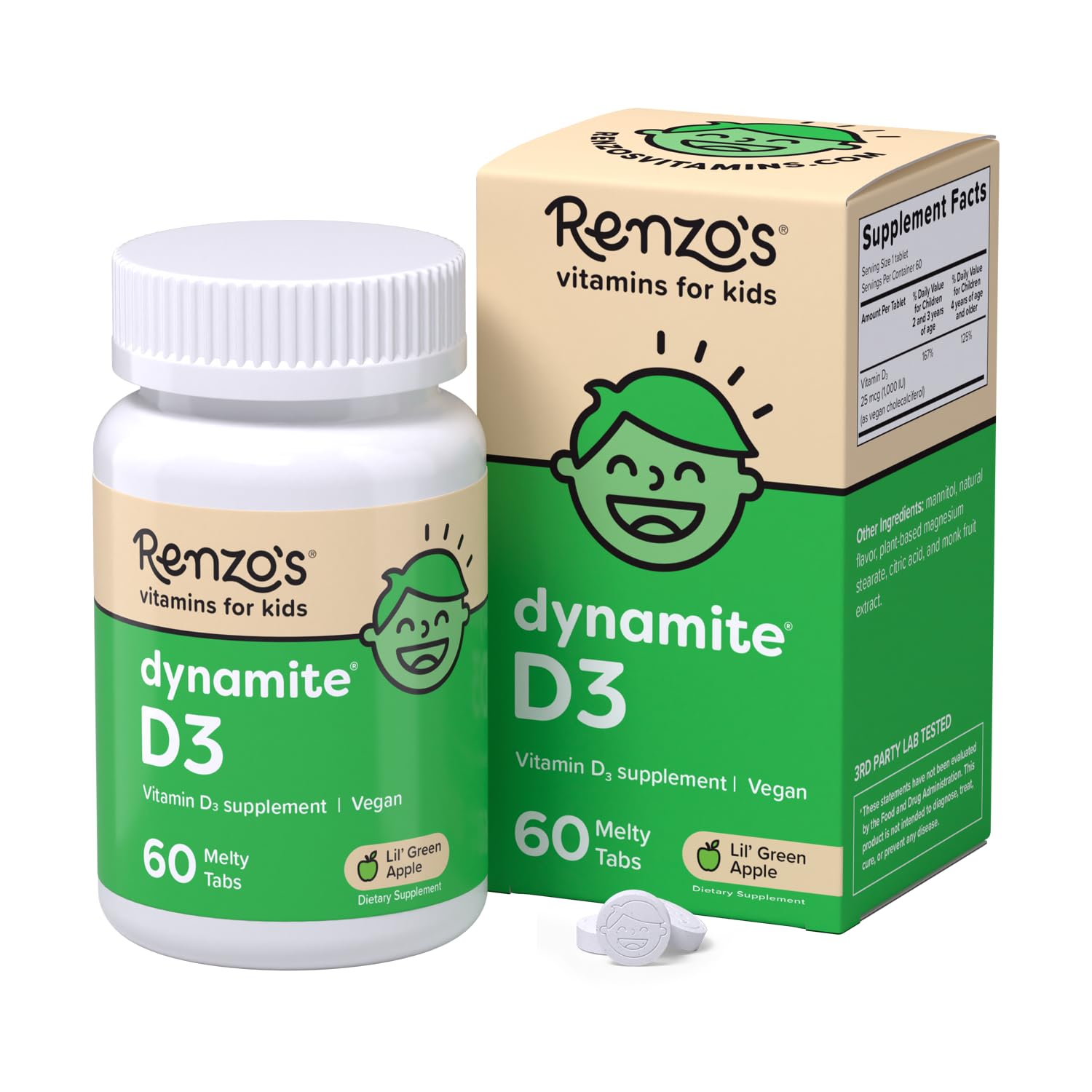 Renzo's Vitamins Adventurous Kid Bundle - Picky Eater Kids Multivitamin, Vitamin D3 for Kids, and Bright & Brainy Vitamin B6 Renzo's uk supplements