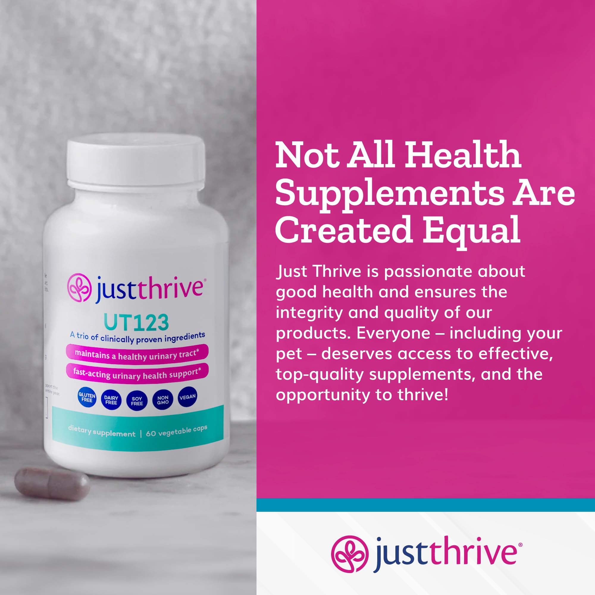 Just Thrive UT123 - Supports Urinary Tract Health for Women - Made with Cranberry, 60 Capsules Just Thrive uk supplements