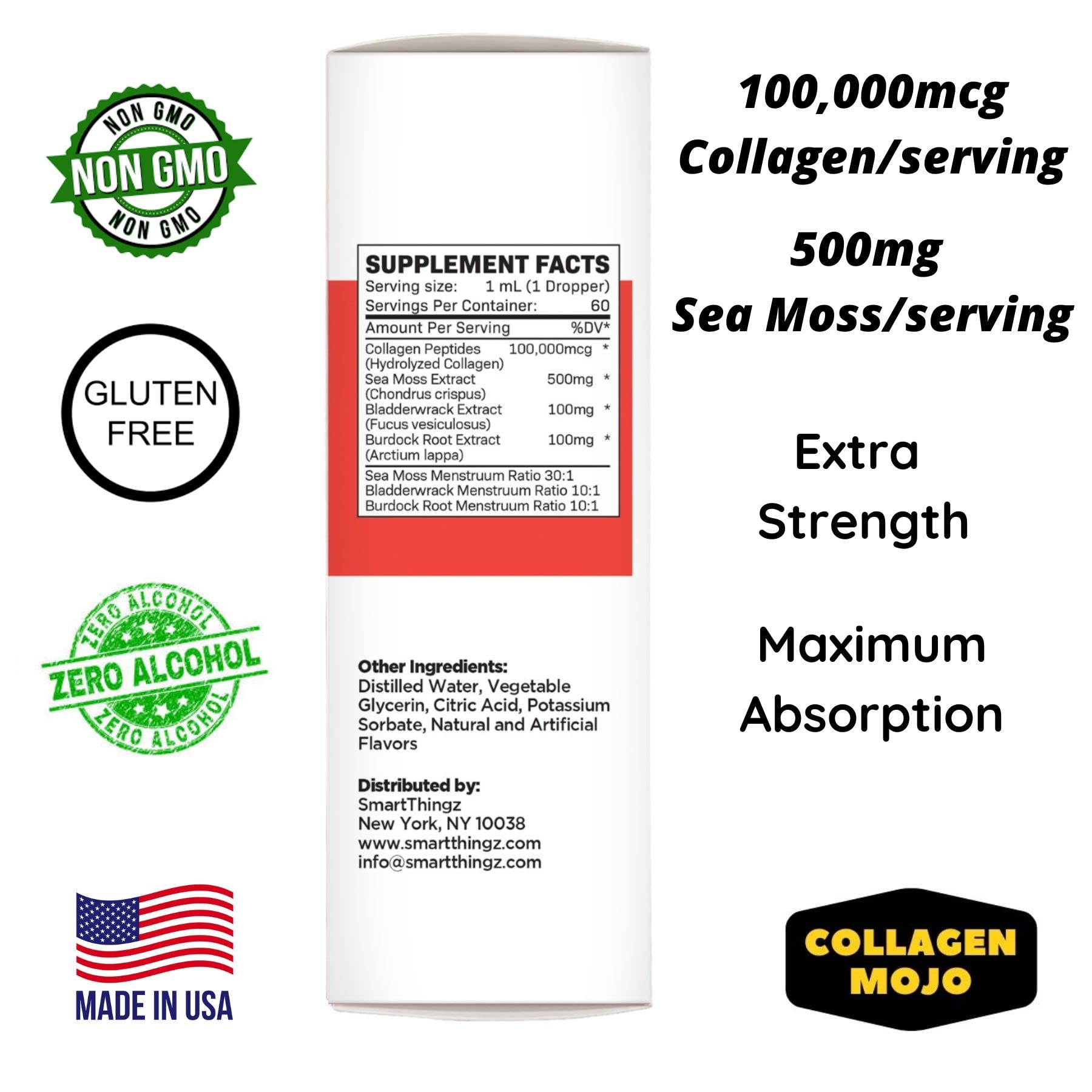 Collagen Mojo Liquid Collagen Peptides with Sea Moss, Burdock Root & Bladderwrack Collagen Mojo uk supplements