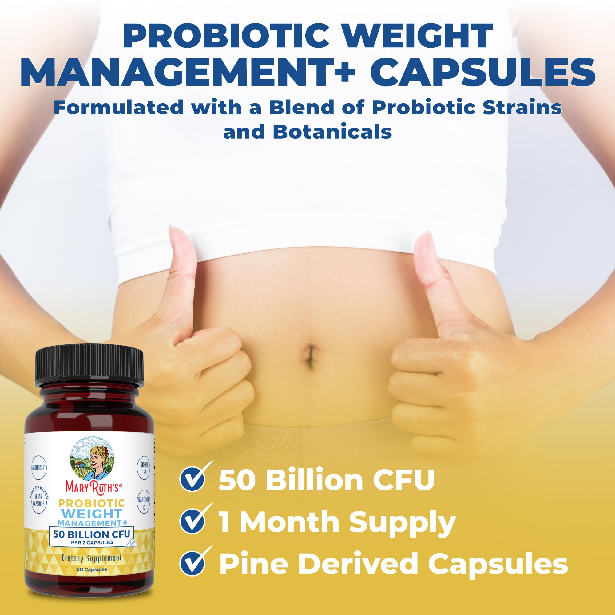 MaryRuth Organics Probiotics Capsule for Women & Men | Weight Management | Digestive MaryRuth Organics uk supplements