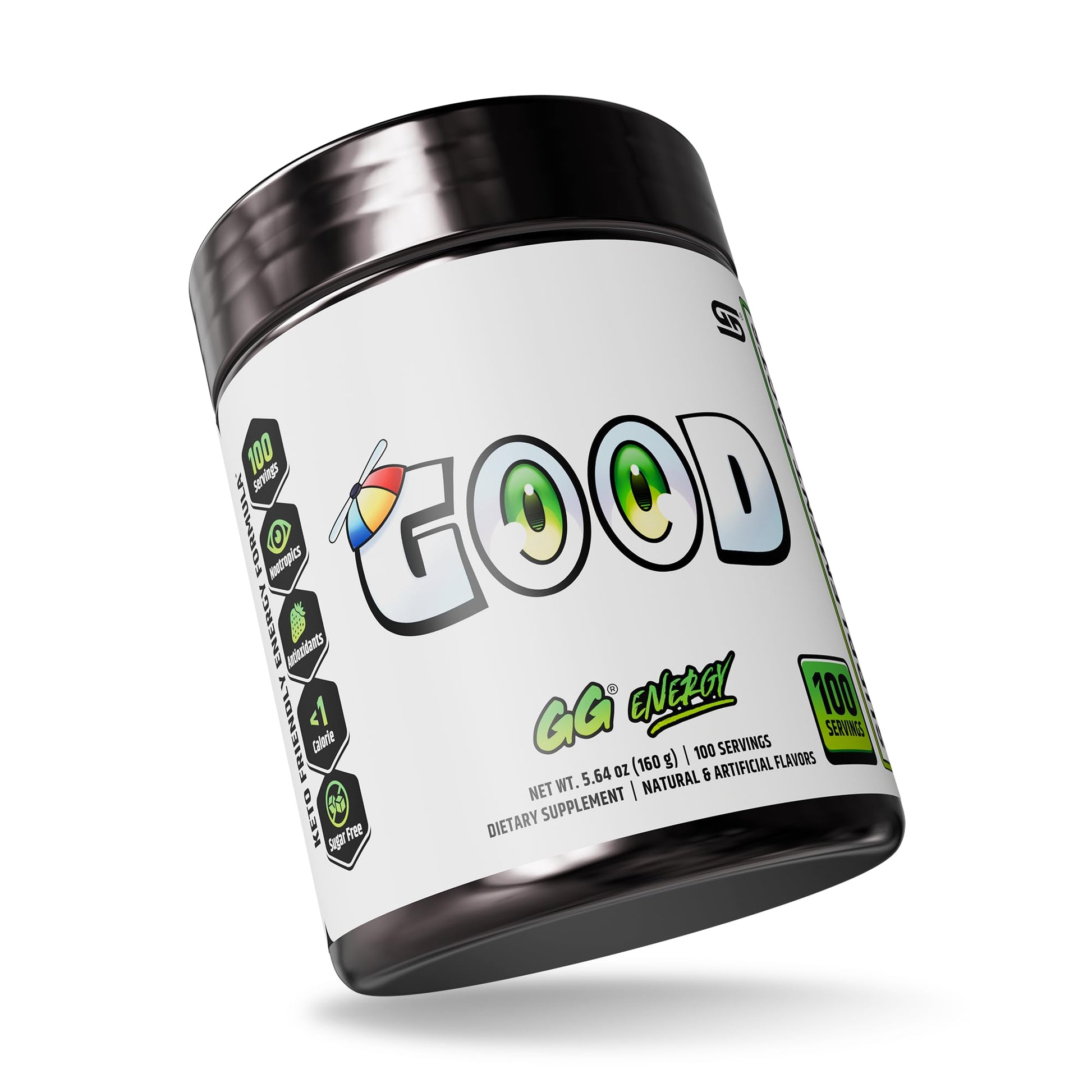 Gamer Supps GG Energy - Good by SMii7Y (100 Servings) - Keto Friendly Gaming Energy and Nootropic Blend, Sugar Free + Organic Caffeine + Vitamins + Immune Support, Powder Drink Gamer Supps uk supplements