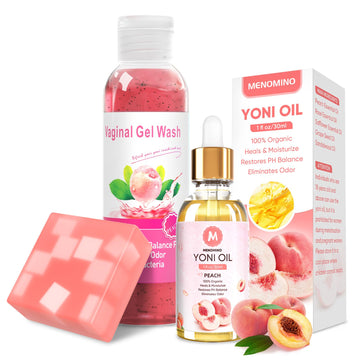 Feminine Wash & Yoni Oil & Yoni Soap Bar Set for Women, 1 Fl.Oz Natural Feminine Oil, Feminine MENOMINO uk supplements
