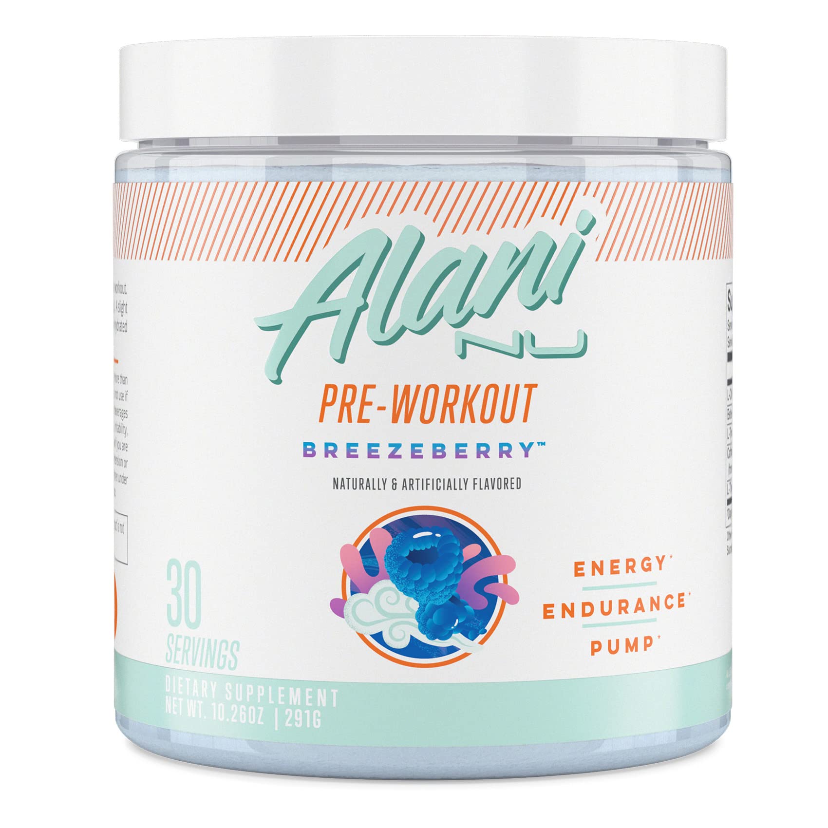 Alani Nu Creatine Monohydrate Powder and Pre Workout Breezeberry Powder Bundle Alani Nu uk supplements
