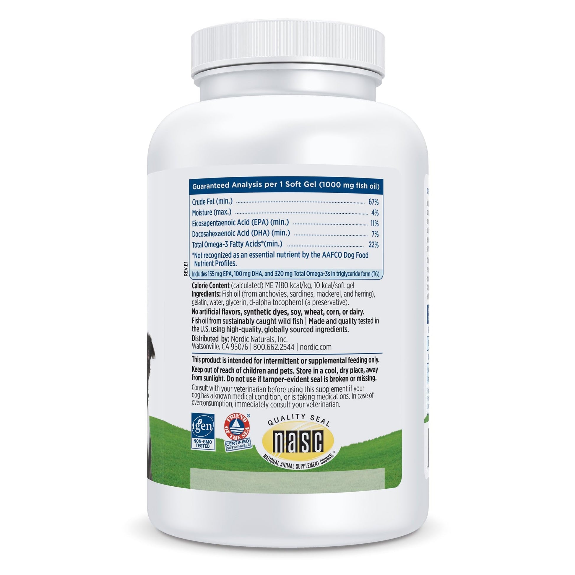 Nordic Naturals Omega-3 Pet, Unflavored - 180 Soft Gels - 320 mg Omega-3 Per Soft Gel - Fish Oil for Dogs with EPA & DHA - Promotes Heart, Skin, Coat, & Immune Health Nordic Naturals uk supplements