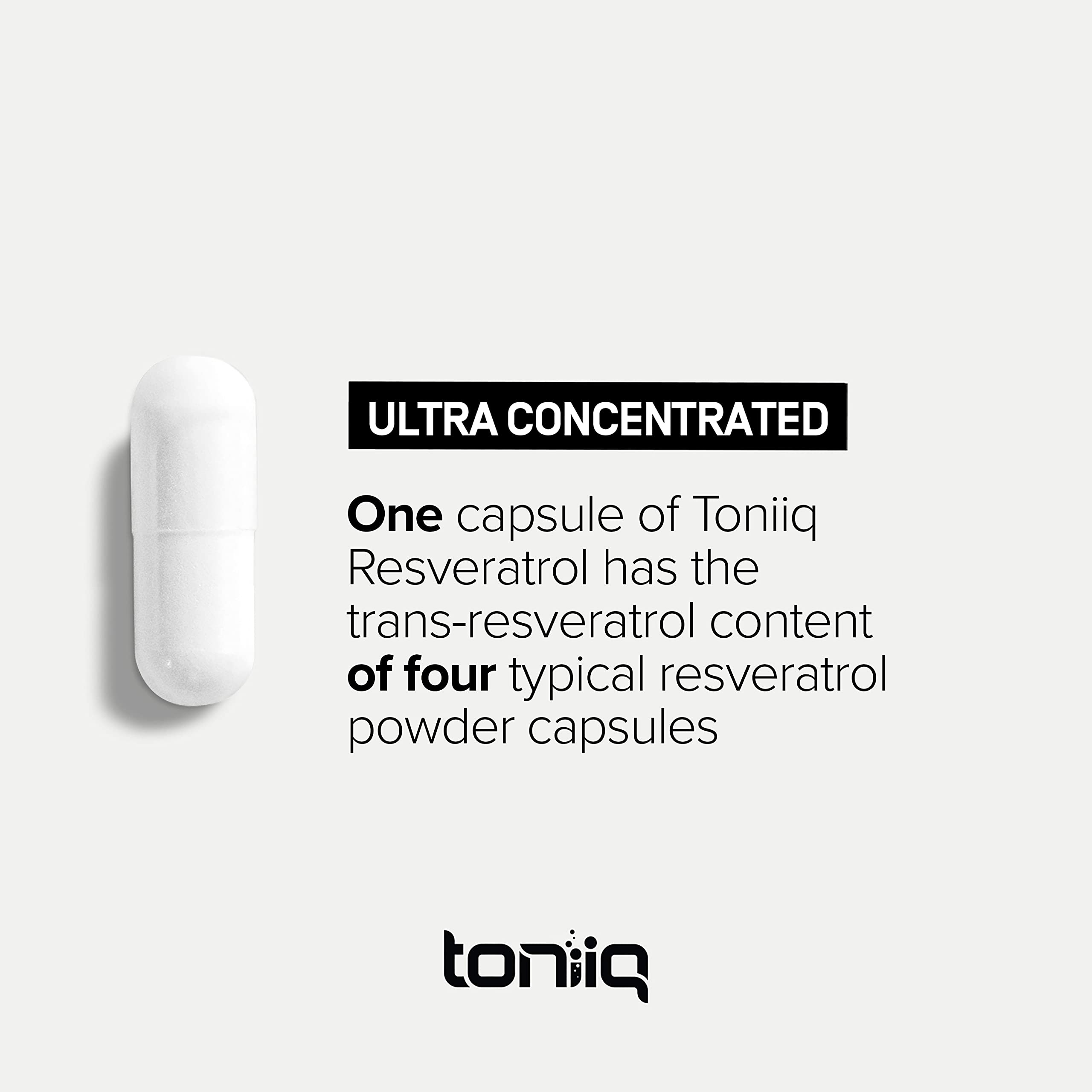 Ultra High Potency Third-Party Tested Trans Resveratrol 1000mg - 98% Pure, Highly Purified and Bioavailable - Resveratrol Polygonum Root Extract - 60 Capsules Toniiq uk supplements