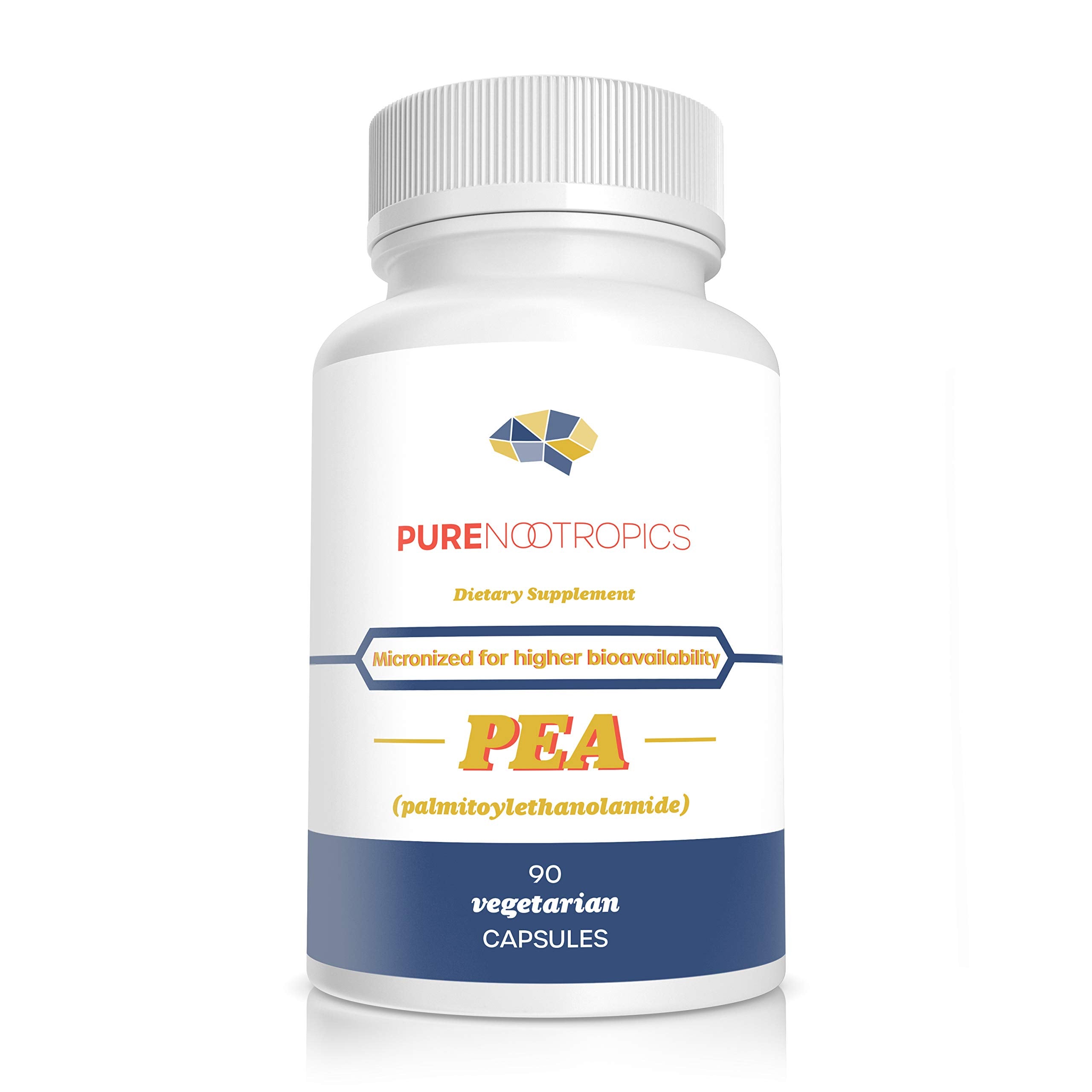 Pure Nootropics - Palmitoylethanolamide (Micronized Pea) 400 mg Capsules | 90 Veg Caps Value Pack | Supports Relief from Occasional Discomfort | Supports Immune System Pure Nootropics uk supplements