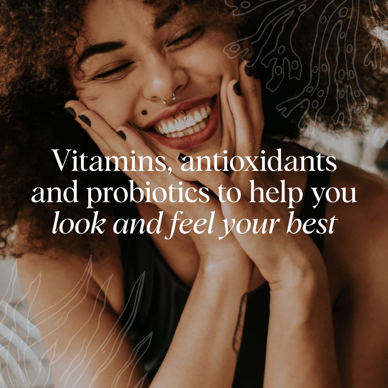 Ora Organic Hair, Skin, and Nails Support- BeYouTiful - Beauty Supplement with B Vitamins and Algae Extracts for Healthy Hair and Skin - 60 Vegan Capsules Ora Organic uk supplements