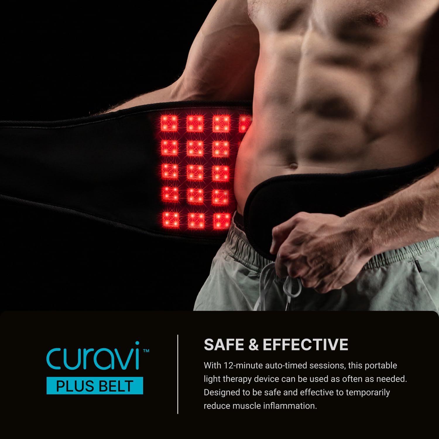CURAVI Plus™ Wearable Red Light Therapy Belt for Lower Back Pain Relief - 160 Diodes - Safe and Effective CURAVI uk supplements